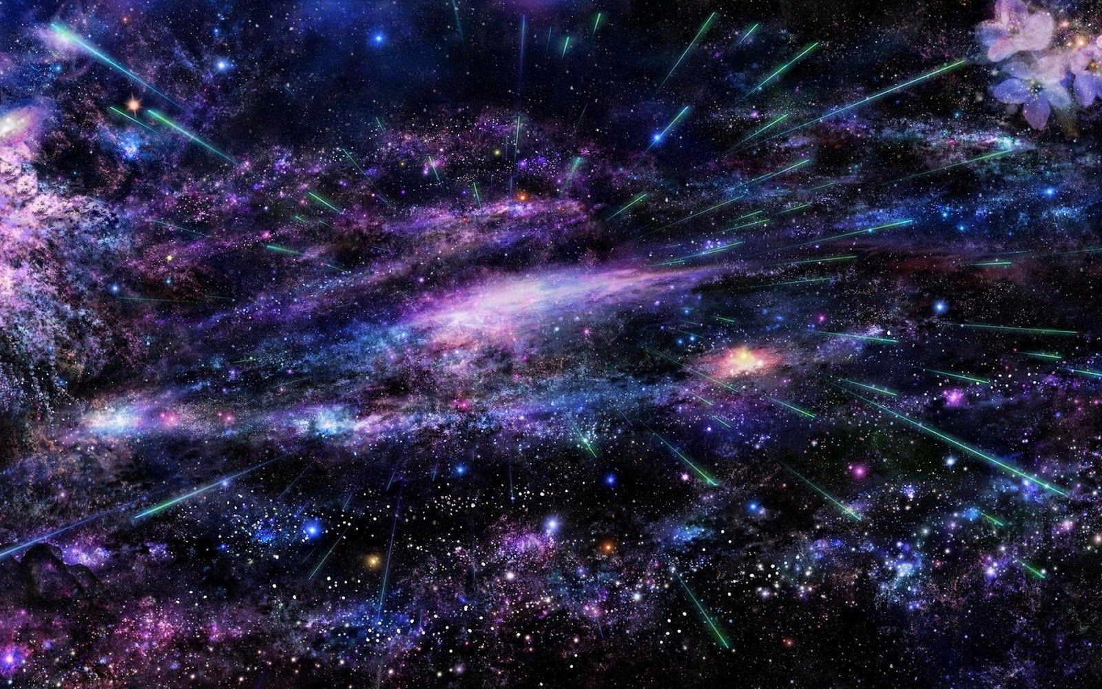 Galassia stellata con meteore, 1600x1000 HD, Lenovo Legion