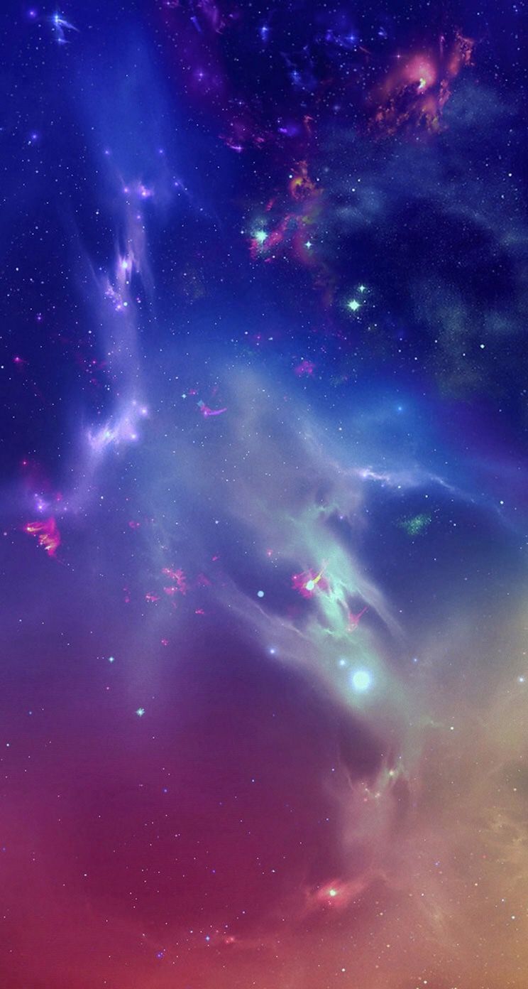 Nebulosa colorata nello spazio, 744x1392 Verticale, Mobile