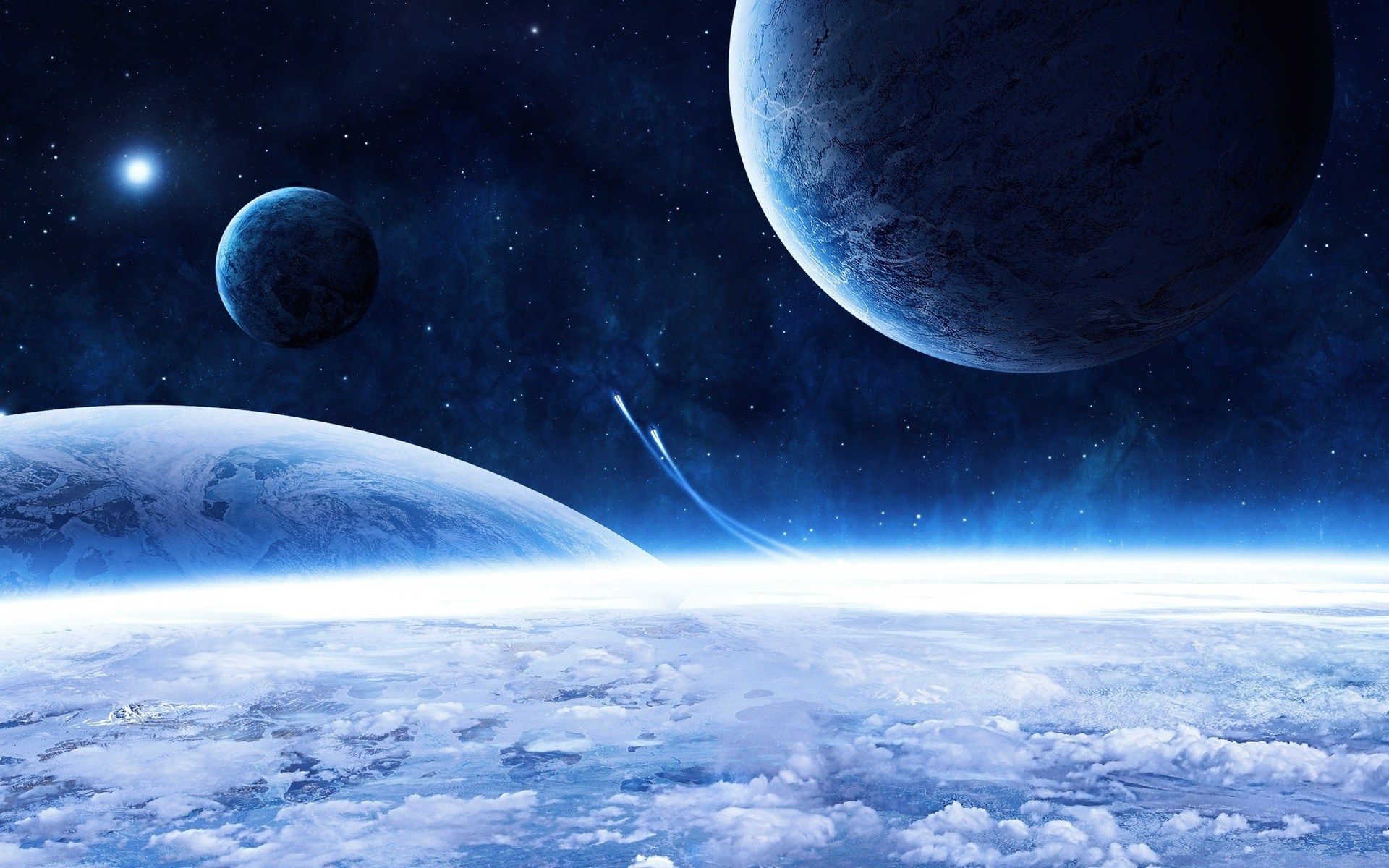 Pianeti blu nello spazio, 1920x1200 WUXGA, Desktop