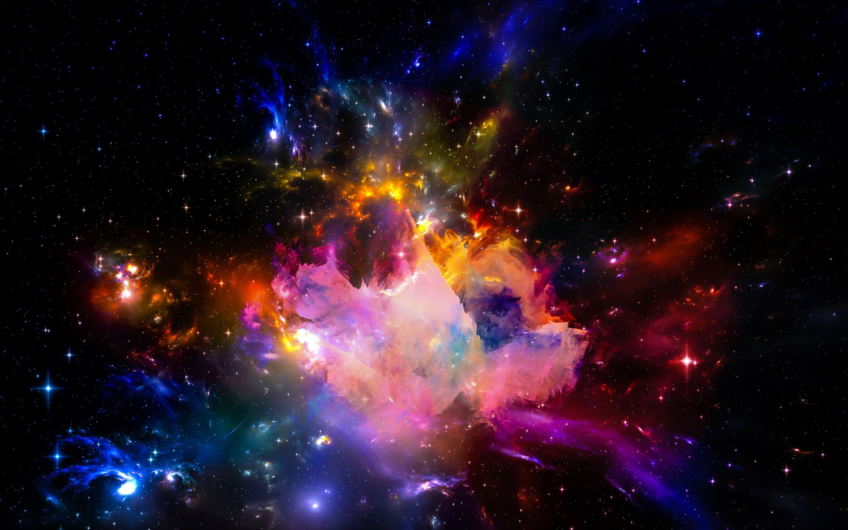 Nebulosa colorata con stelle, 2880x1800 2K, MacBook Pro