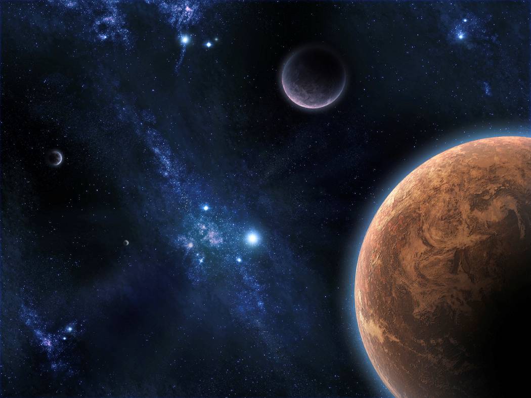 Pianeti e nebulosa spaziale, 1050x787 HD, Laptop