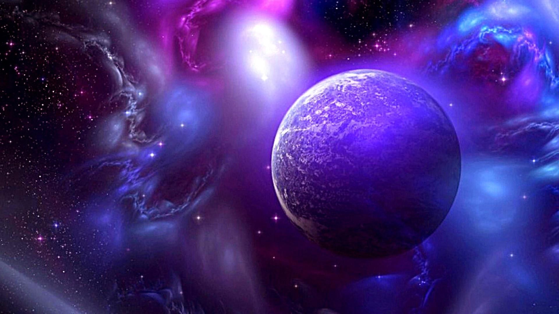 Pianeta viola nello spazio, 1920x1080 Full HD 1080p, Desktop