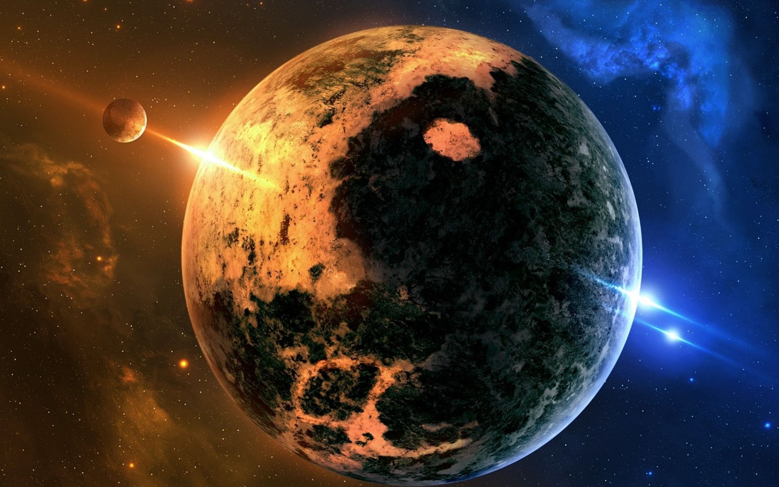 Pianeta alieno con nebulosa, 2560x1600 WQXGA, MacBook Pro