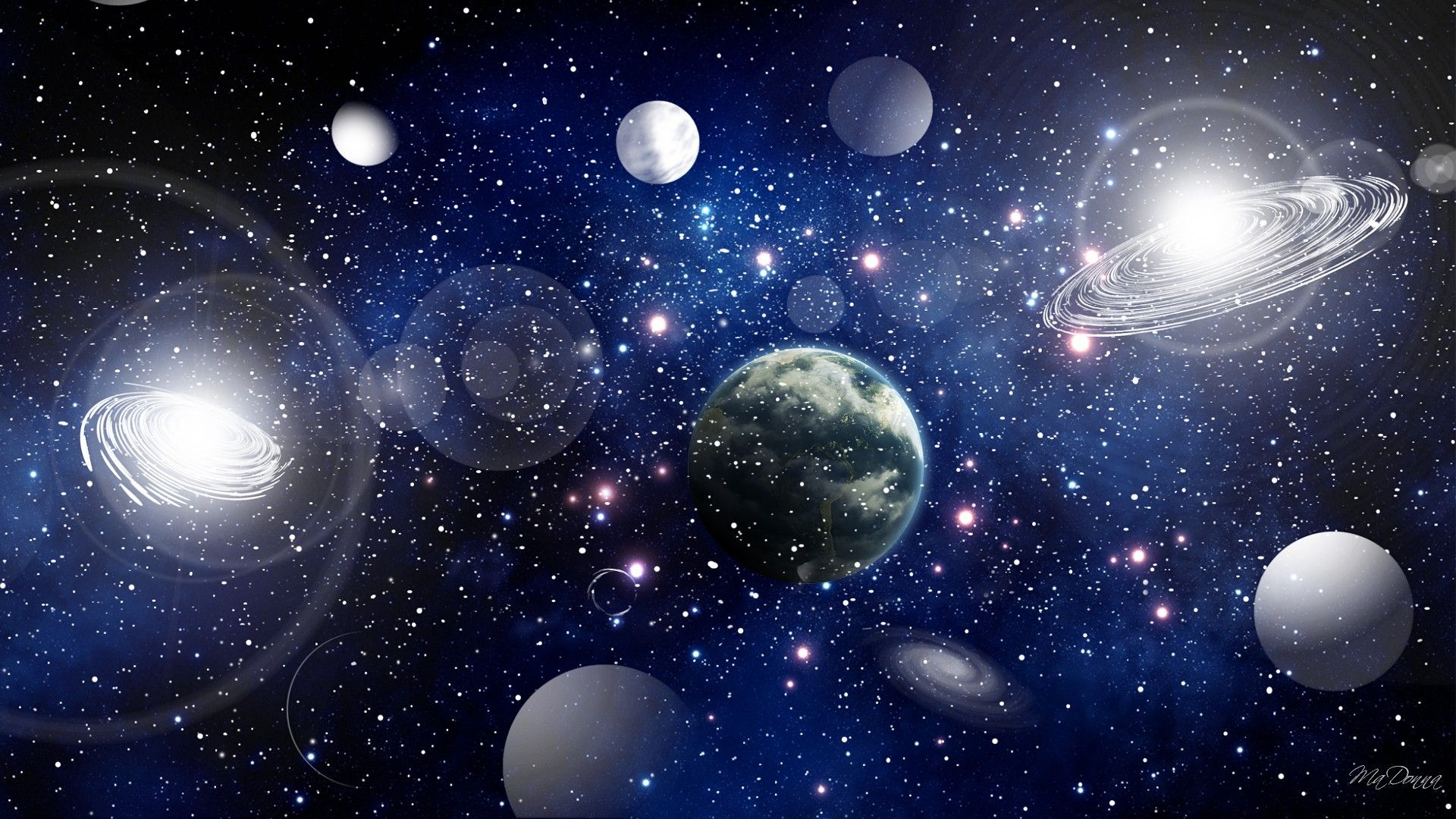 Pianeti e stelle nello spazio, 1920x1080 Full HD, PC Desktop