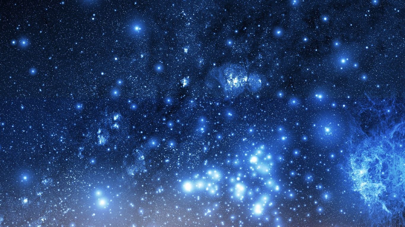 Galassia stellata blu, 1366x768 HD, PC Desktop