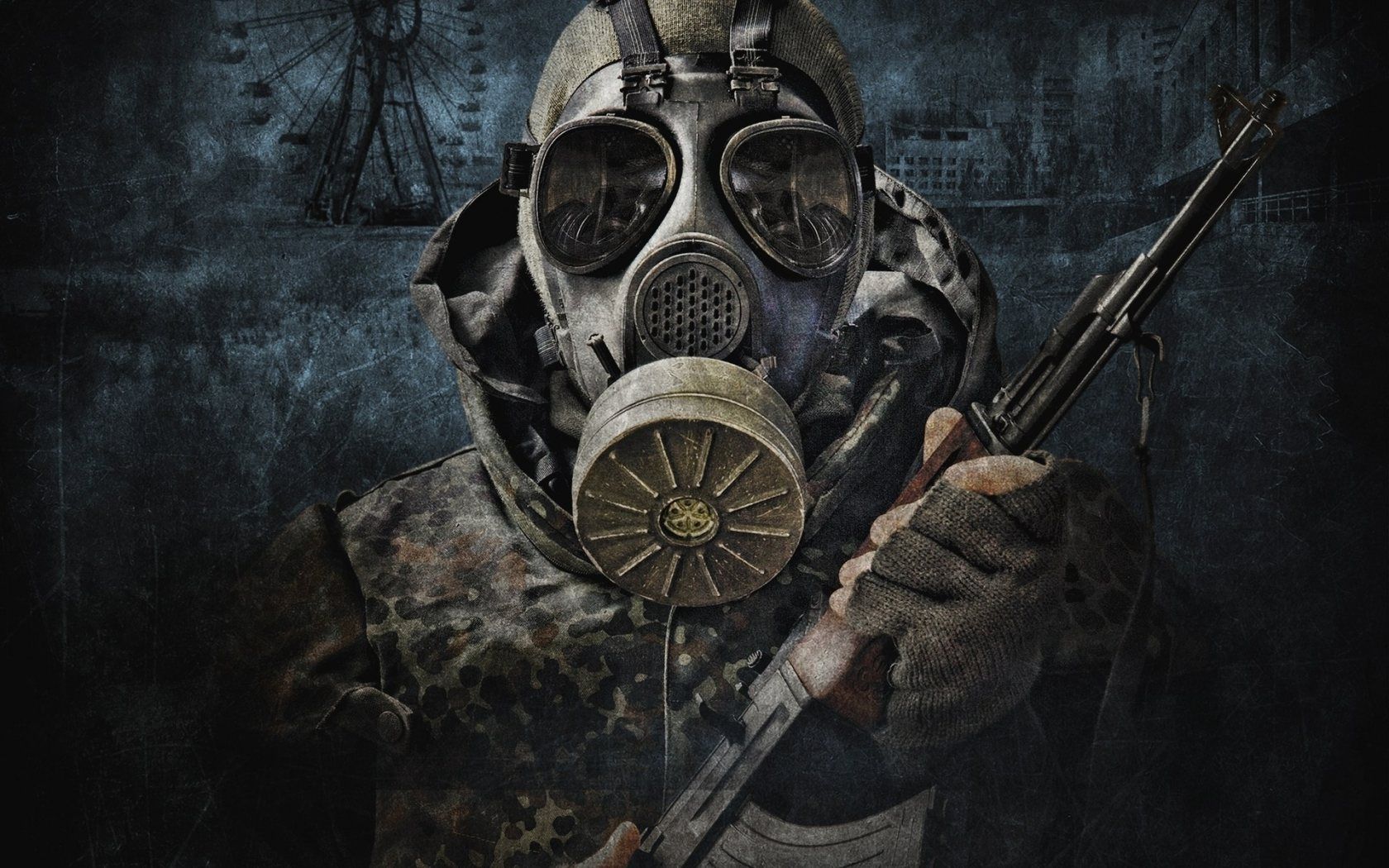 Sopravvissuto con maschera antigas, 3840x2160 4K Ultra HD, Monitor 4K