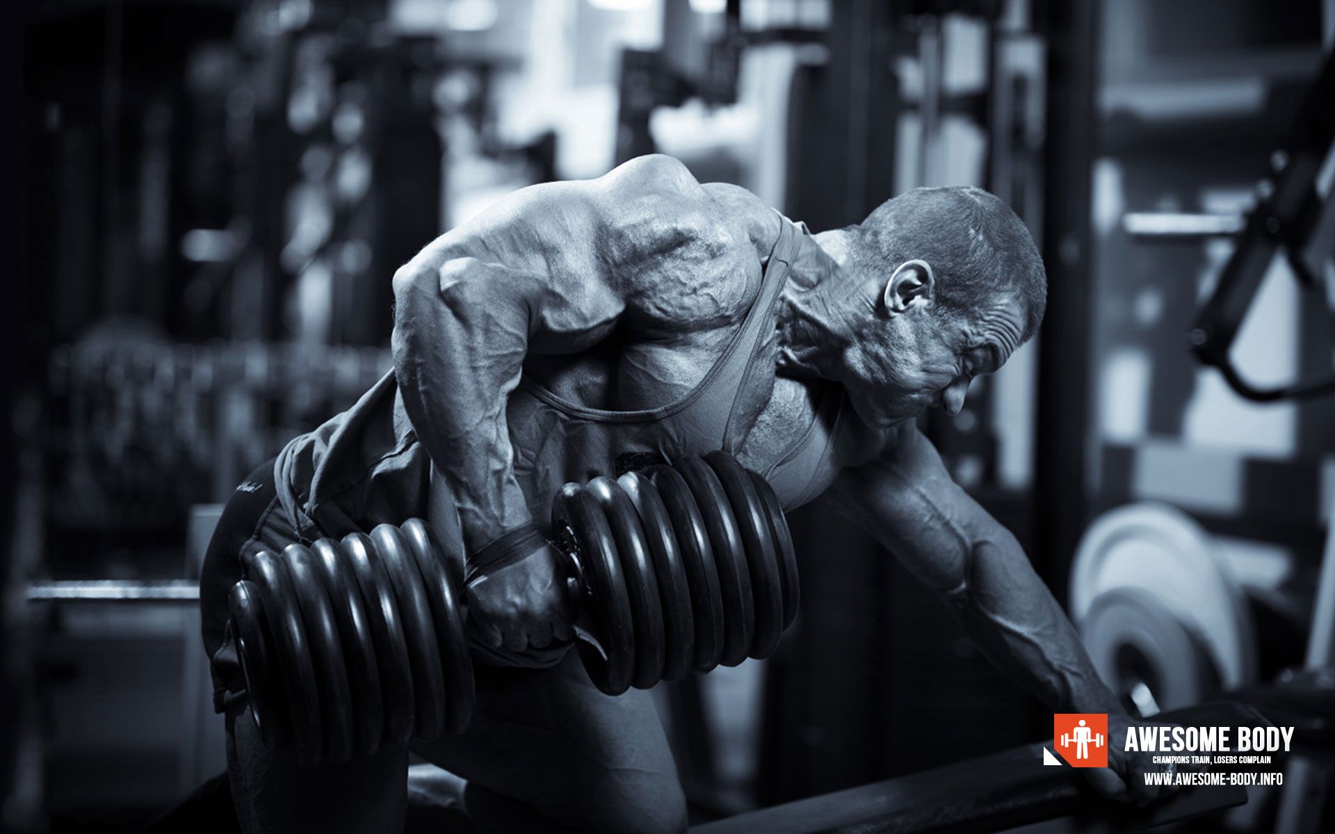 bodybuilder solleva manubrio palestra, 1920x1200 WUXGA, Laptop
