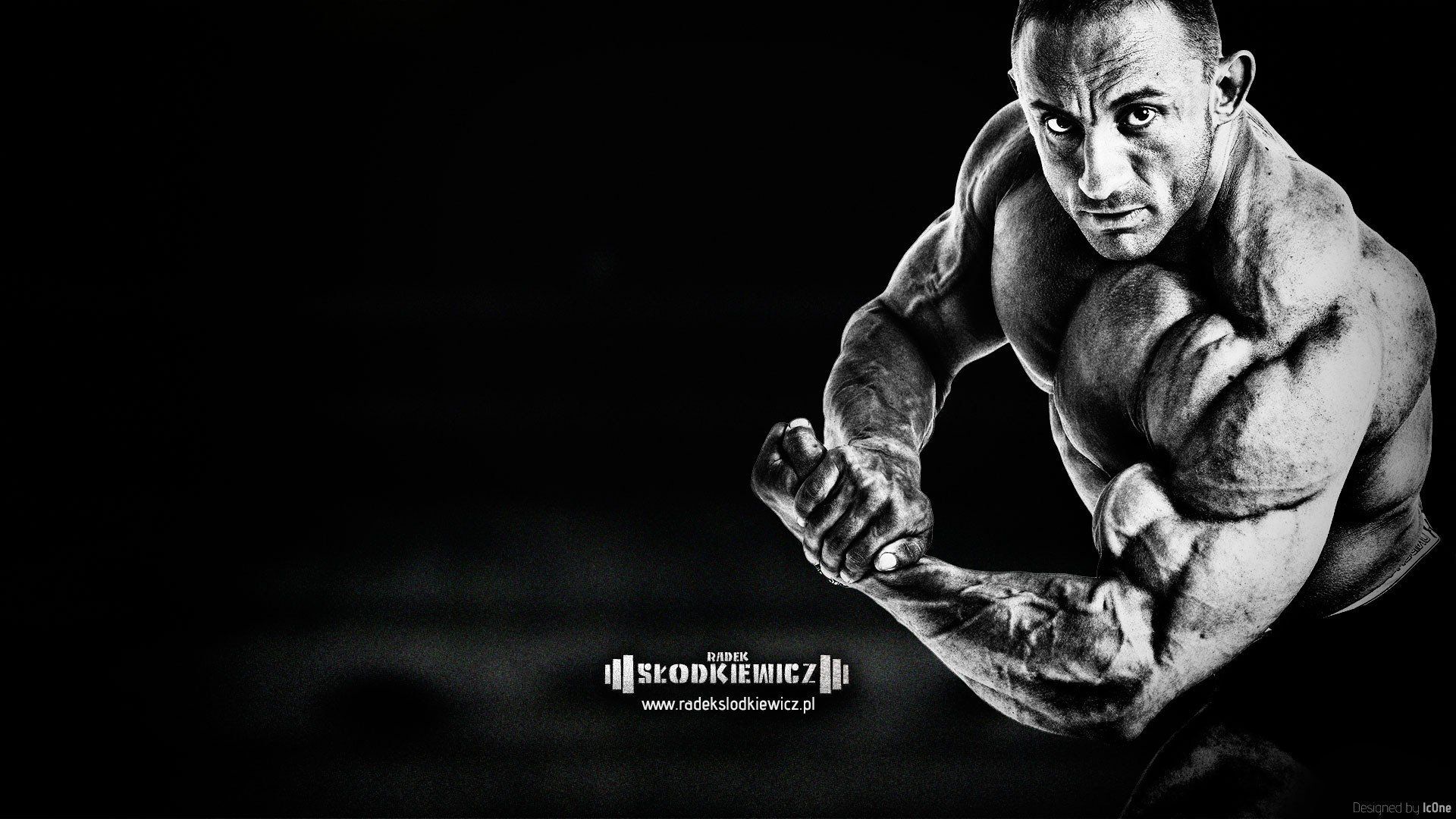 Bodybuilder muscoloso bianco e nero, 1920x1080 Full HD, Desktop