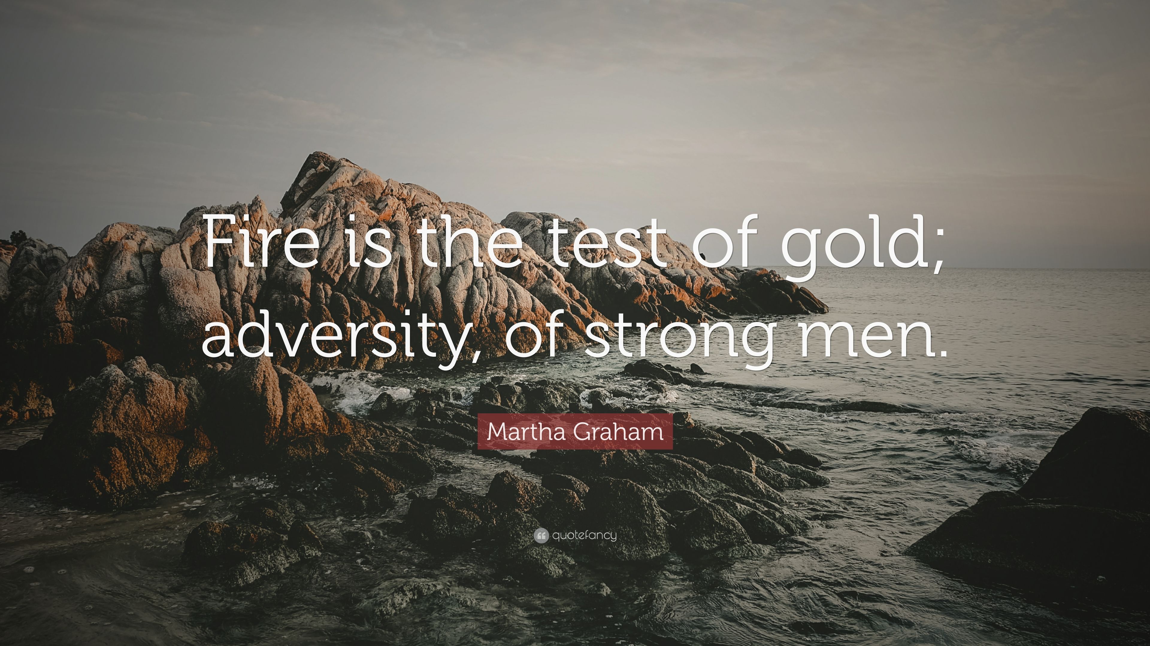 Citazione Martha Graham su roccia, 3840x2160 4K Ultra HD, Monitor 4K
