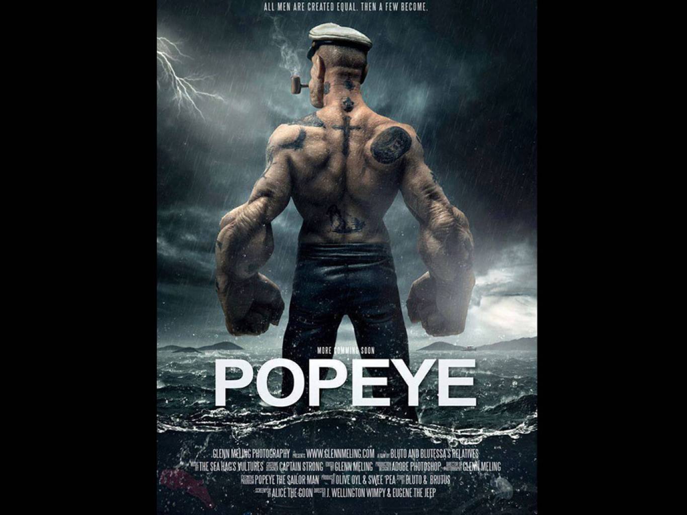 Popeye marinaio muscoloso tatuato, 1366x1024 HD, Desktop