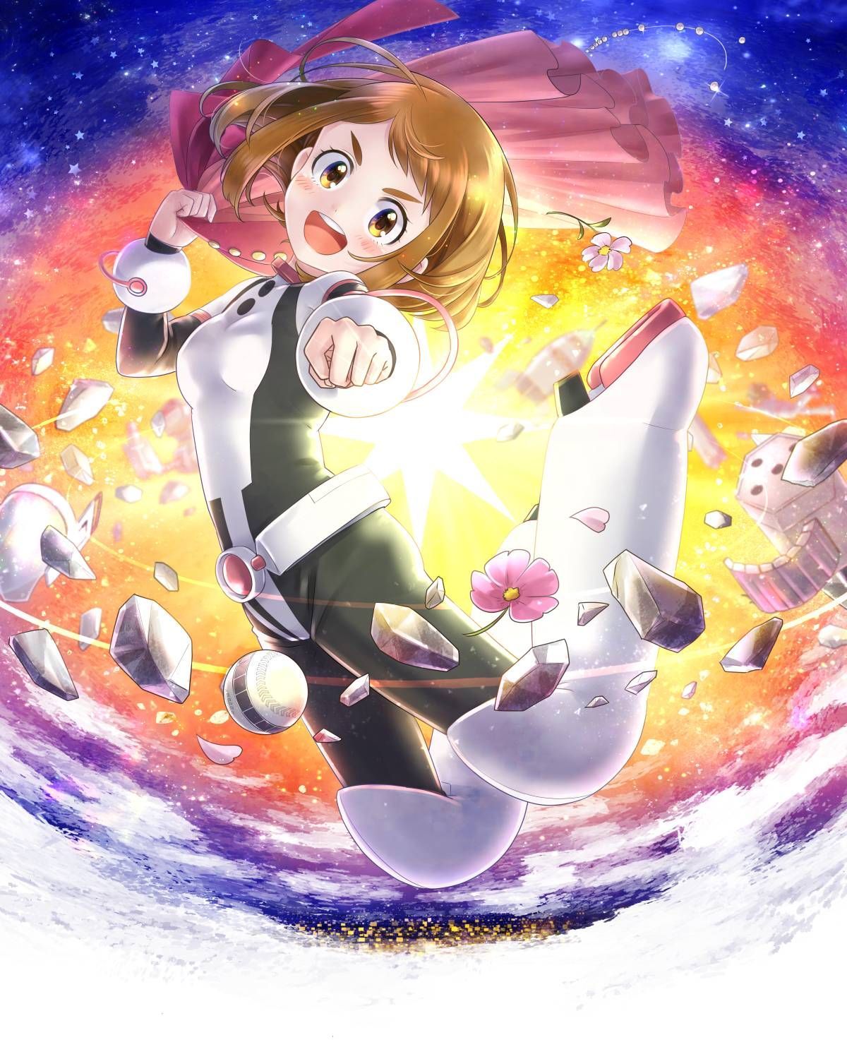 Ochako Uraraka BNHA fluttuante, 1200x1500 Full HD Verticale, Smartphone