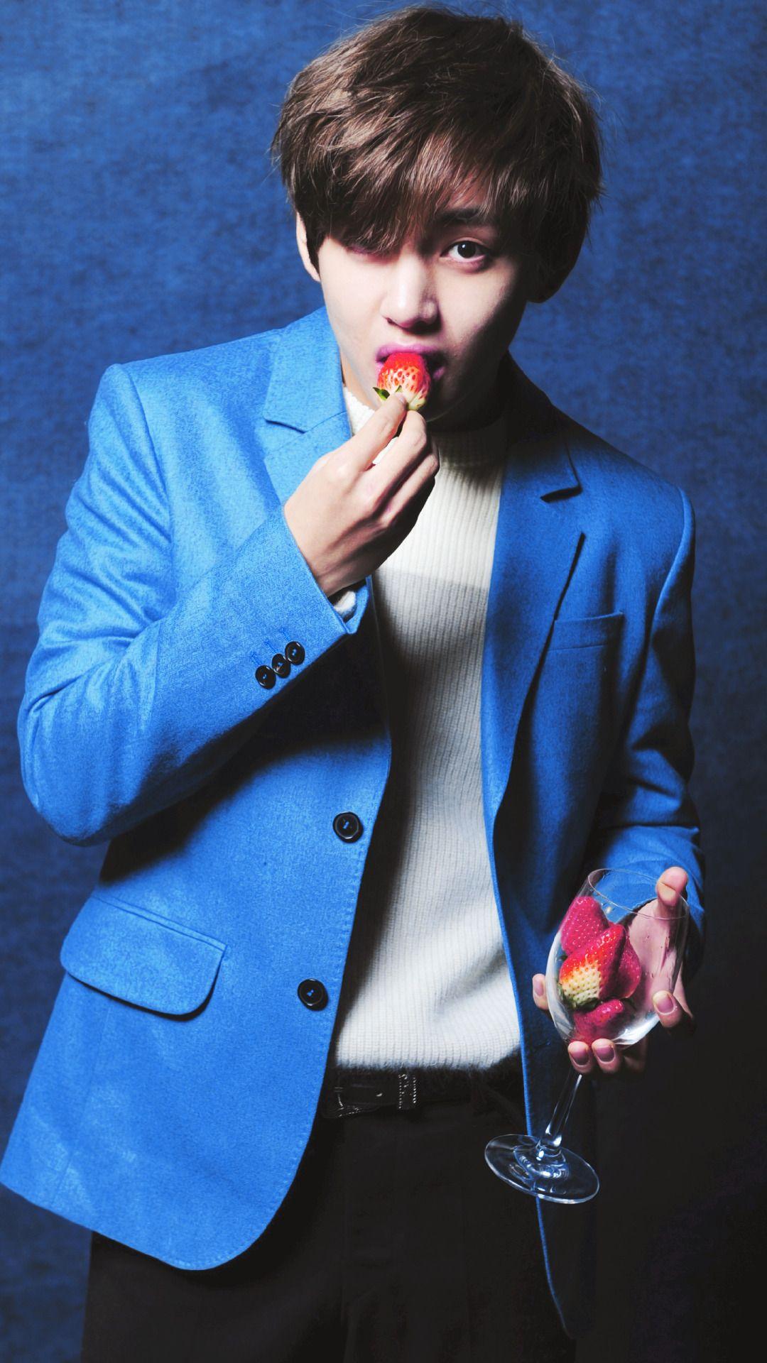 V BTS giacca blu, 1080x1920 Verticale, Telefono