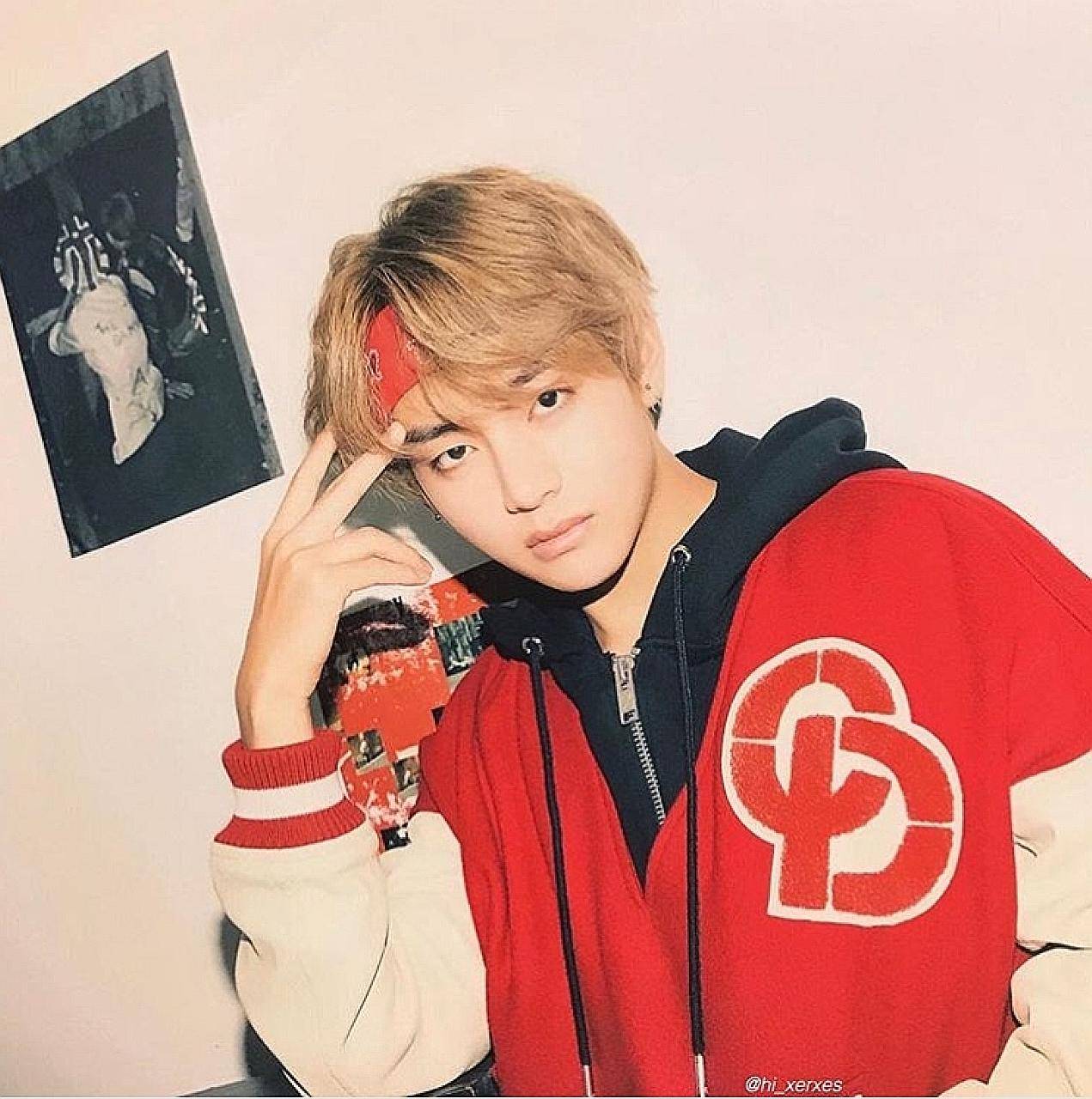 V BTS giacca rossa, 1271x1280 Full HD Verticale, Smartphone