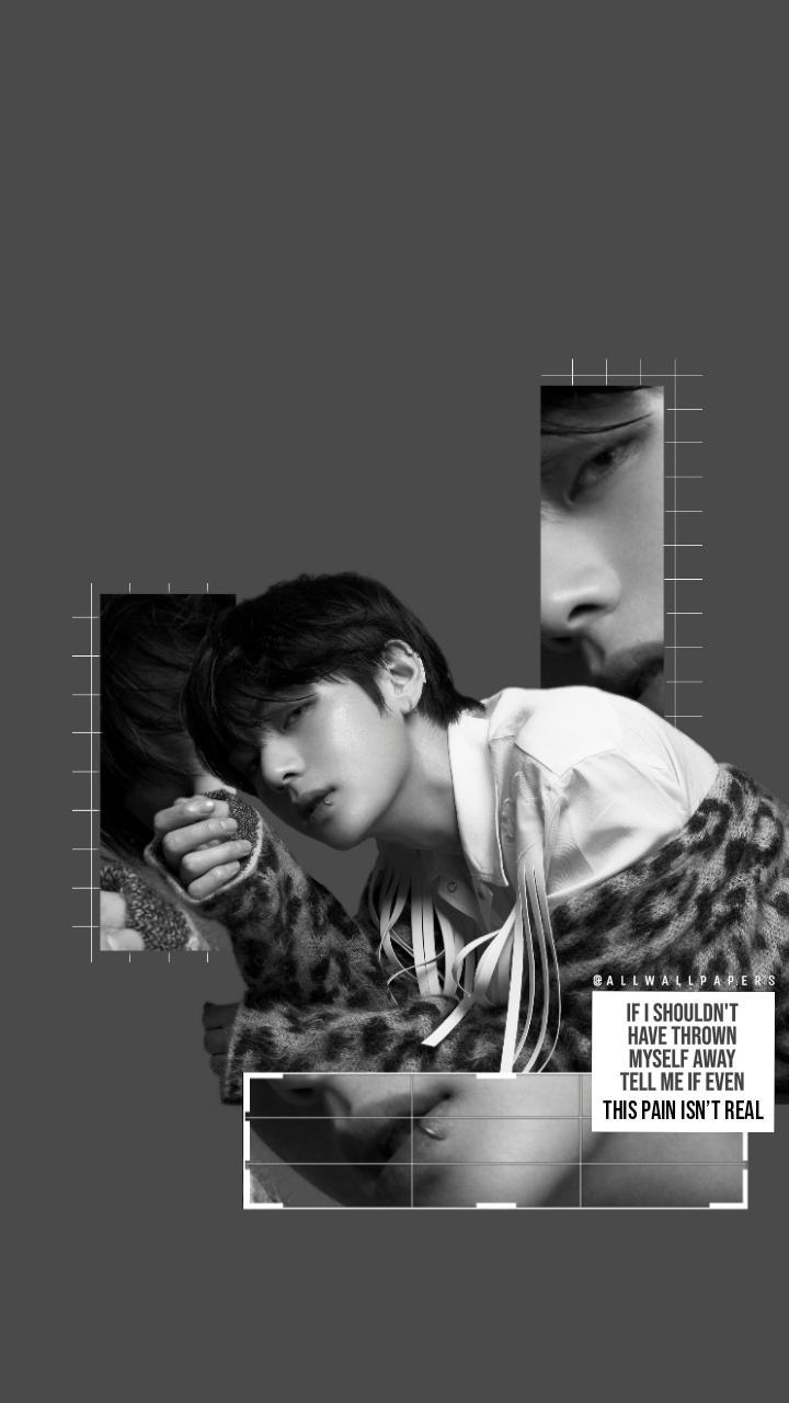 V BTS ritratto bianco e nero, 720x1280 Full HD Verticale, Smartphone