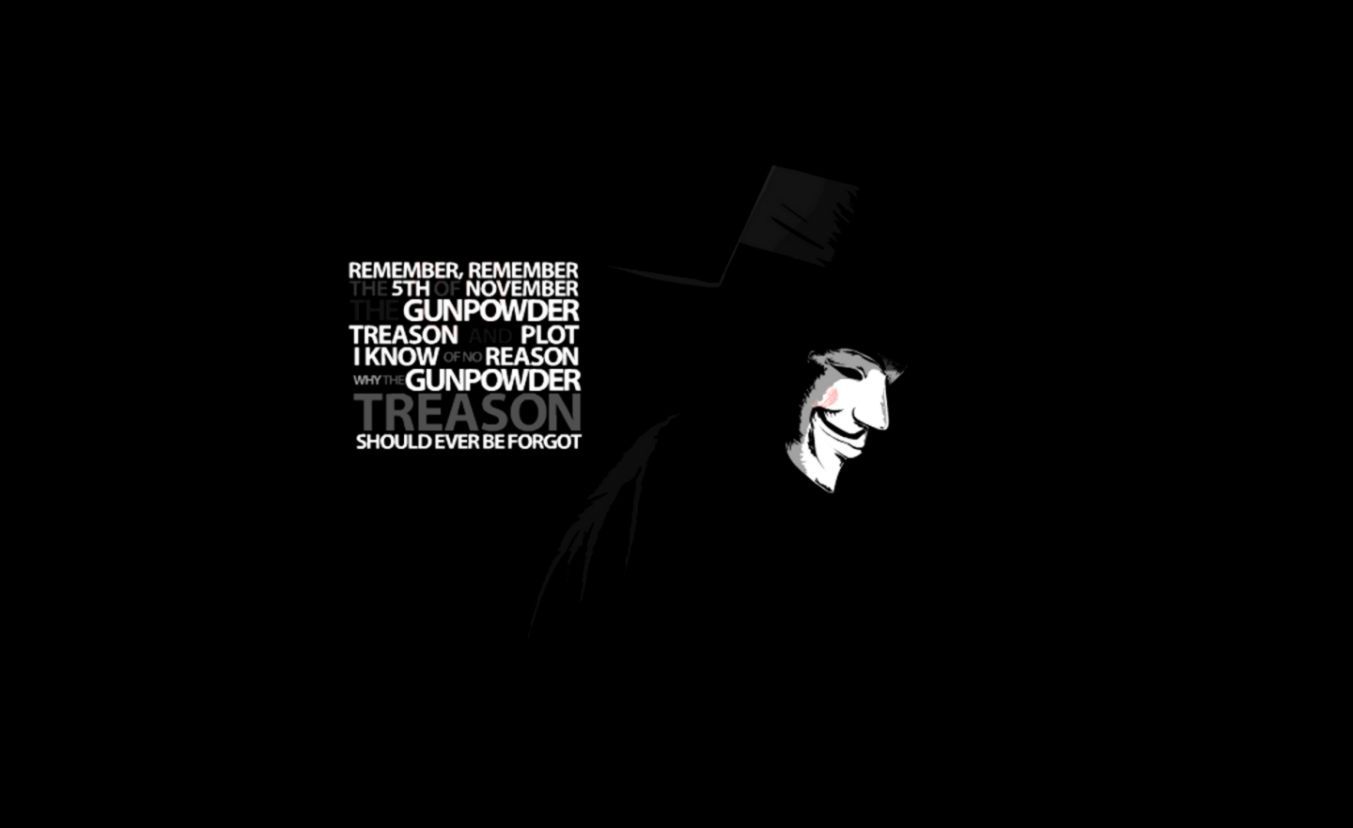 Maschera V per Vendetta scura, 1353x828 HD, Desktop