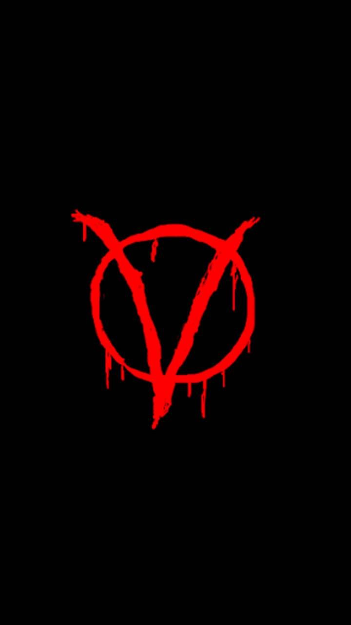 Simbolo V per Vendetta rosso, 720x1280 Verticale, Mobile