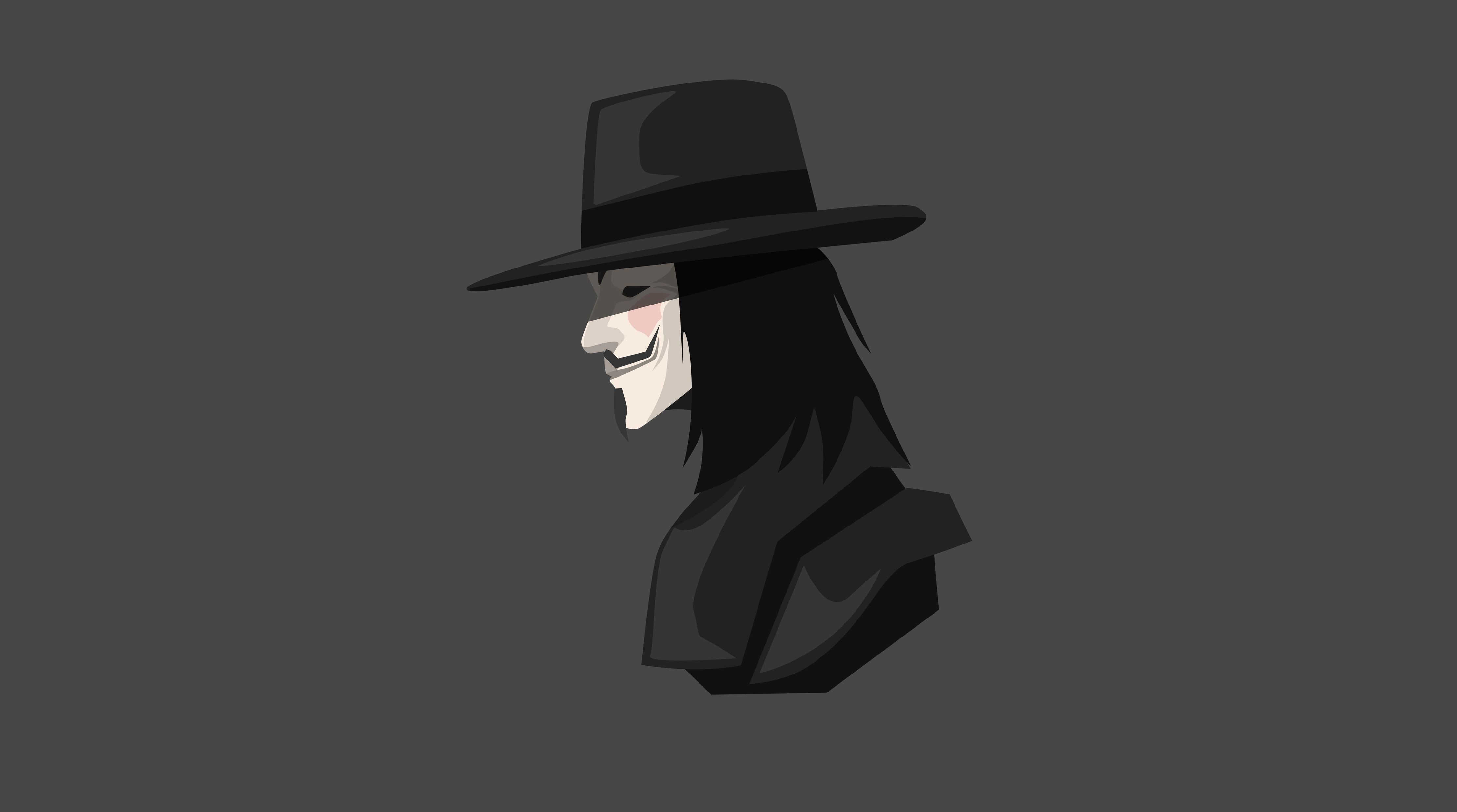 Maschera Guy Fawkes V per Vendetta, 4445x2480 4K Ultra HD, Smart TV 4K