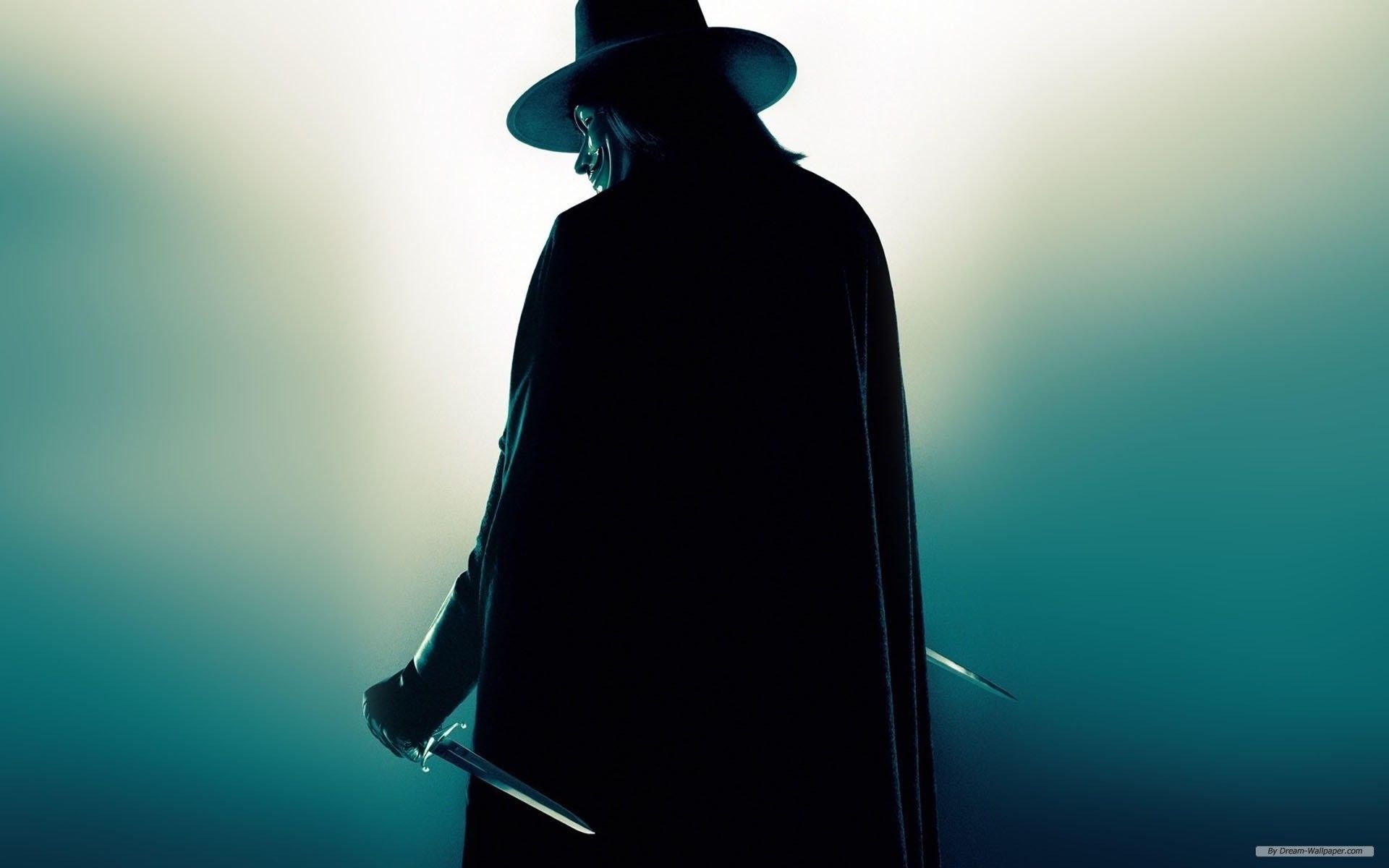 Silhouette V per Vendetta, 1920x1200 Full HD+ WUXGA, Desktop