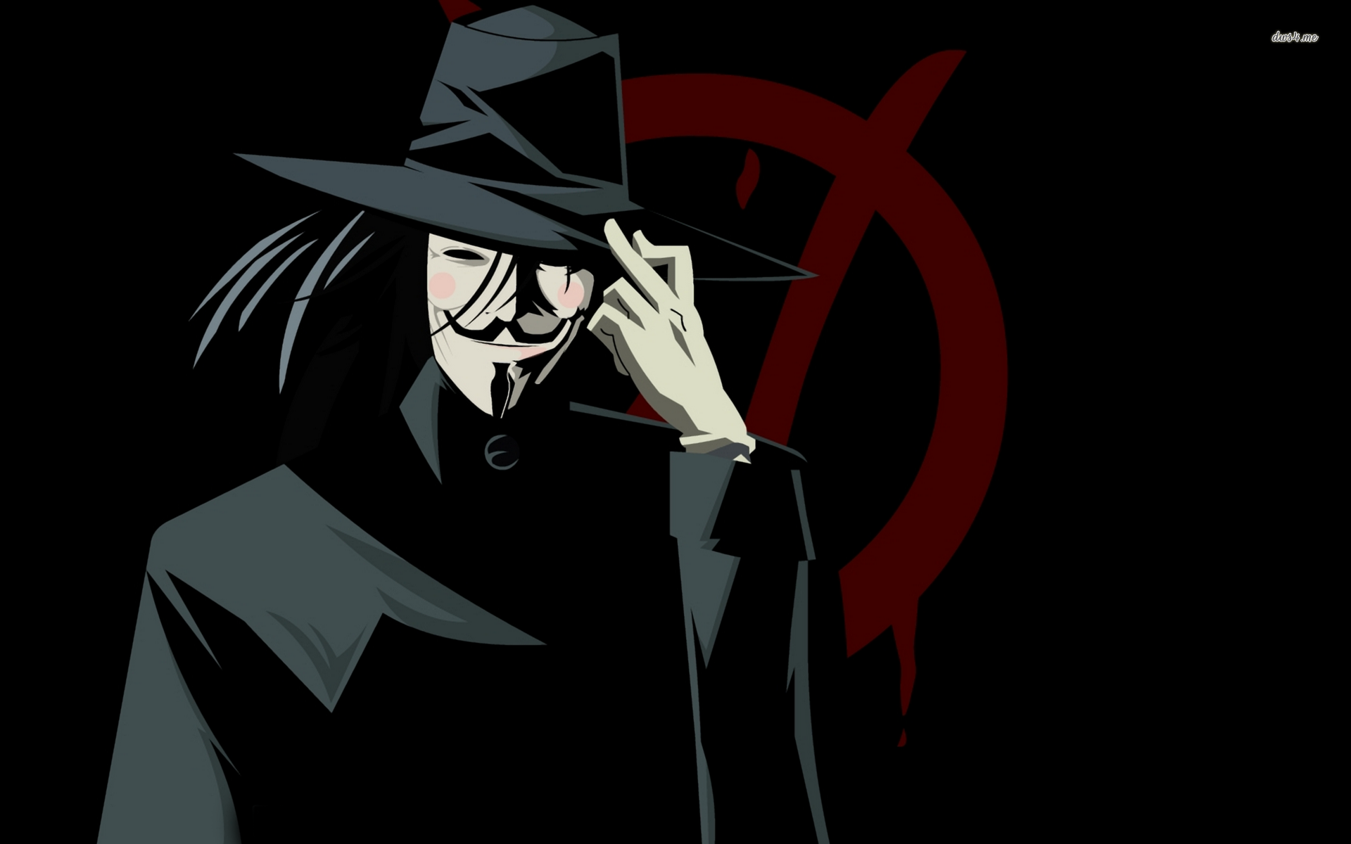 V per Vendetta maschera Guy Fawkes, 1920x1200 WUXGA, PC Desktop
