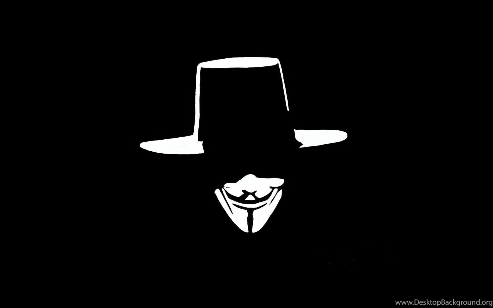 Maschera Guy Fawkes silhouette, 1680x1050 900p, PC