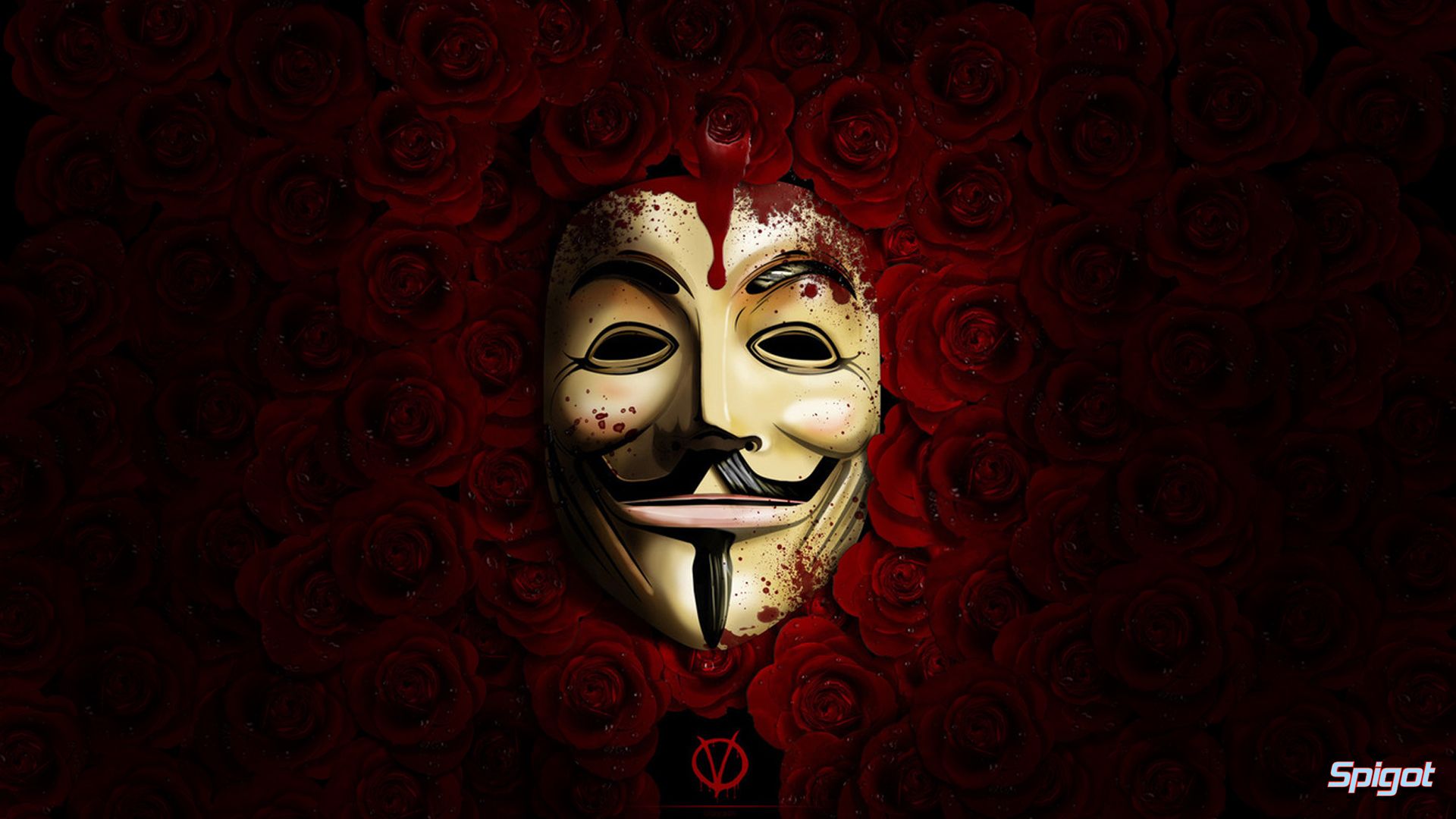 Maschera Guy Fawkes V per Vendetta, 1920x1080 Full HD 1080p, Desktop