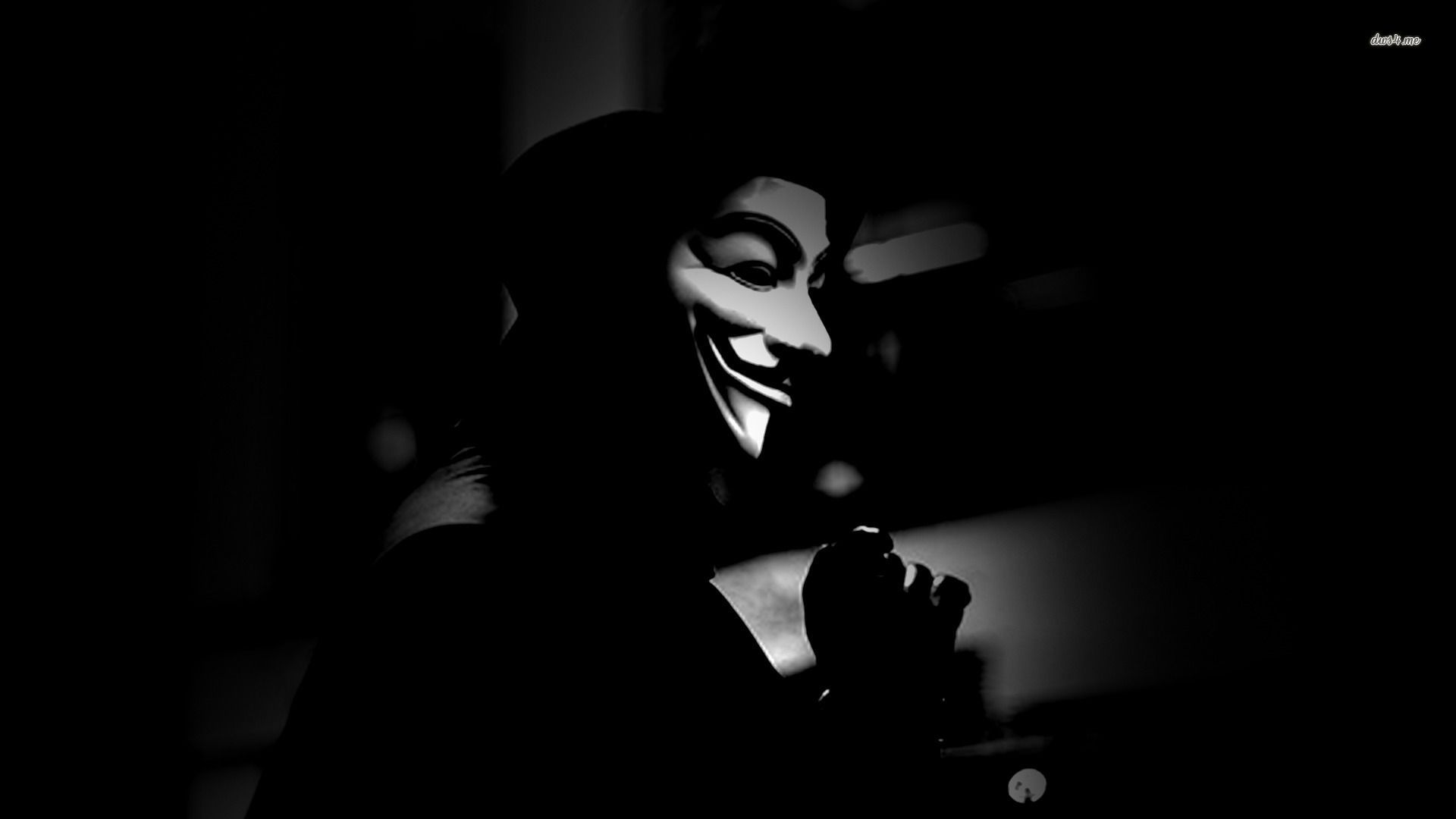 Maschera Guy Fawkes bianco e nero, 1920x1080 1080p, Laptop