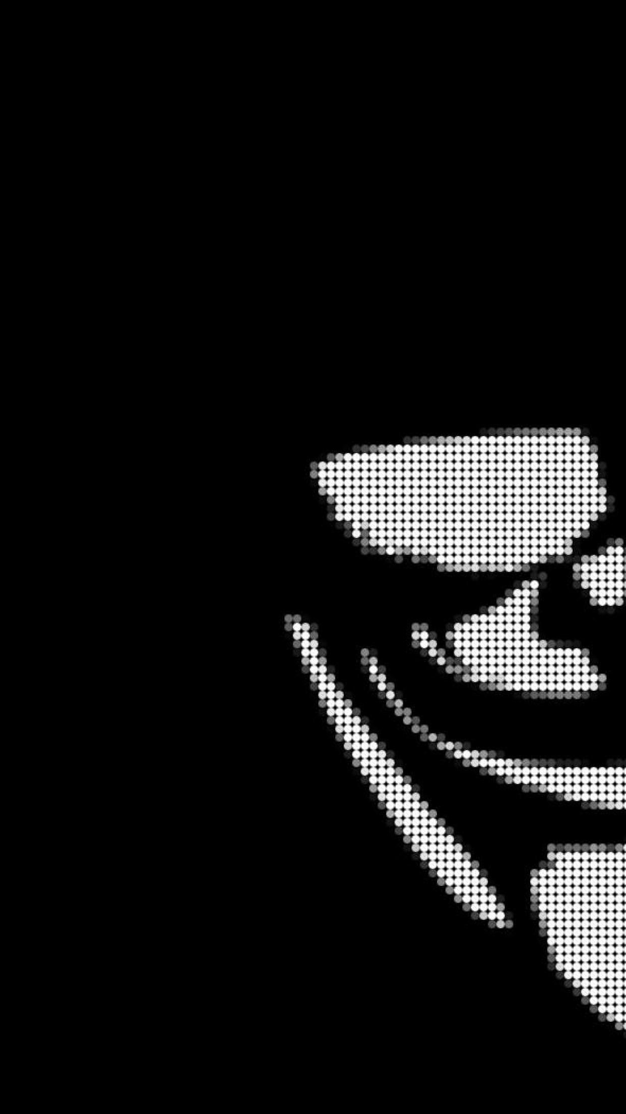 Maschera Guy Fawkes V per Vendetta, 1242x2208 Verticale, Telefono