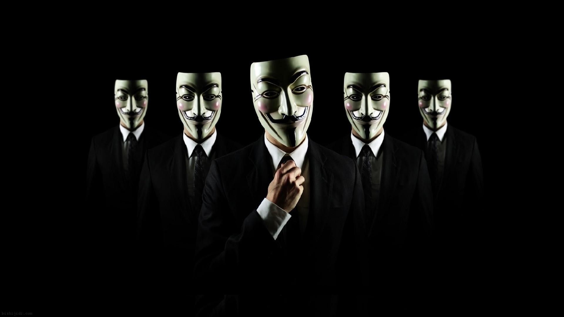 Maschere Guy Fawkes uomini in abito, 1920x1080 1080p, Desktop