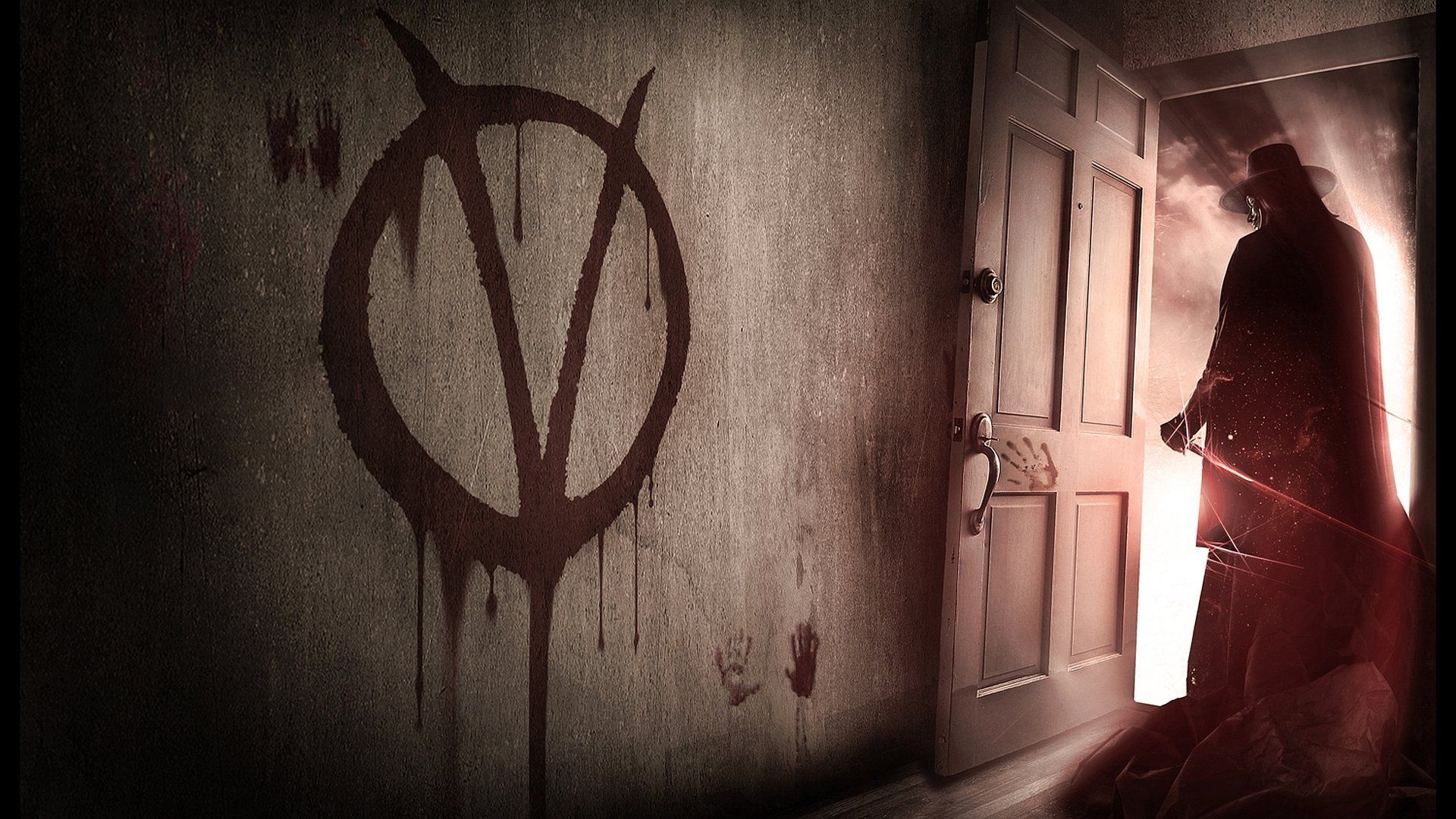 V per Vendetta maschera porta, 1920x1080 1080p, Desktop