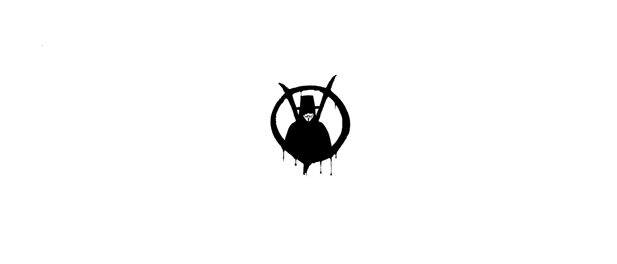 Maschera Guy Fawkes V Vendetta, 2044x876 Panoramico, Dual Screen