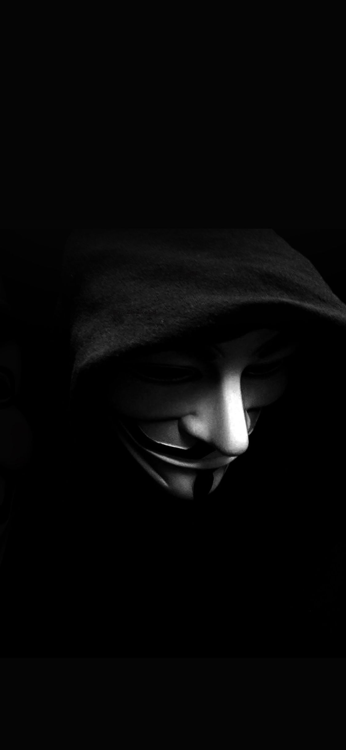 Maschera Guy Fawkes buio, 1125x2436 Verticale, Mobile