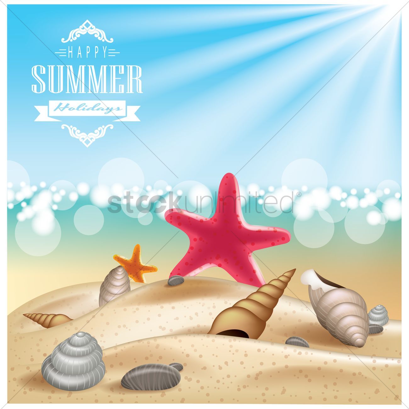 Stella marina e conchiglie spiaggia, 1300x1300 720p, PC