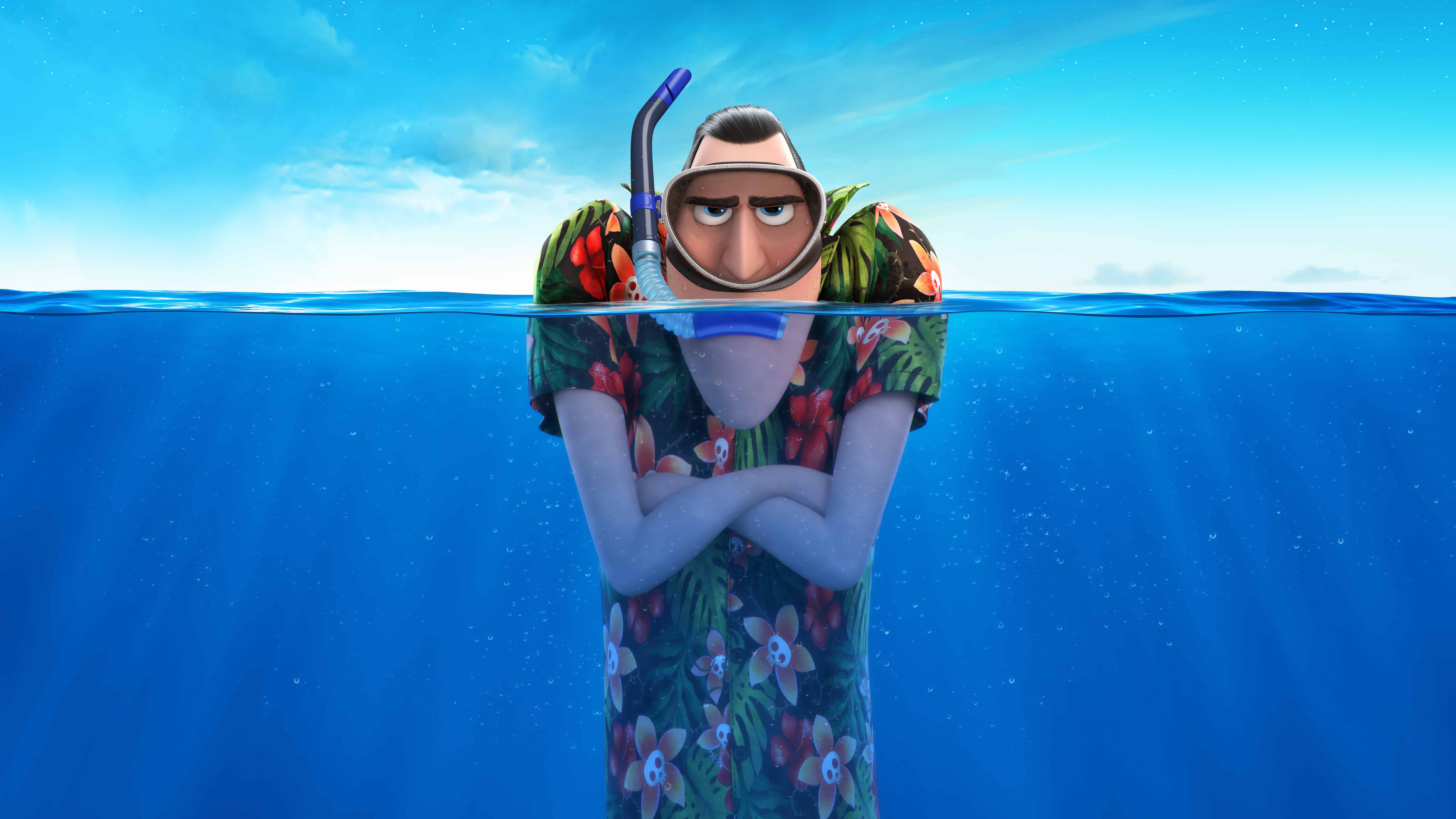 Dracula snorkeling Hotel Transylvania, 7680x4320 Ultra HD, 4K TV