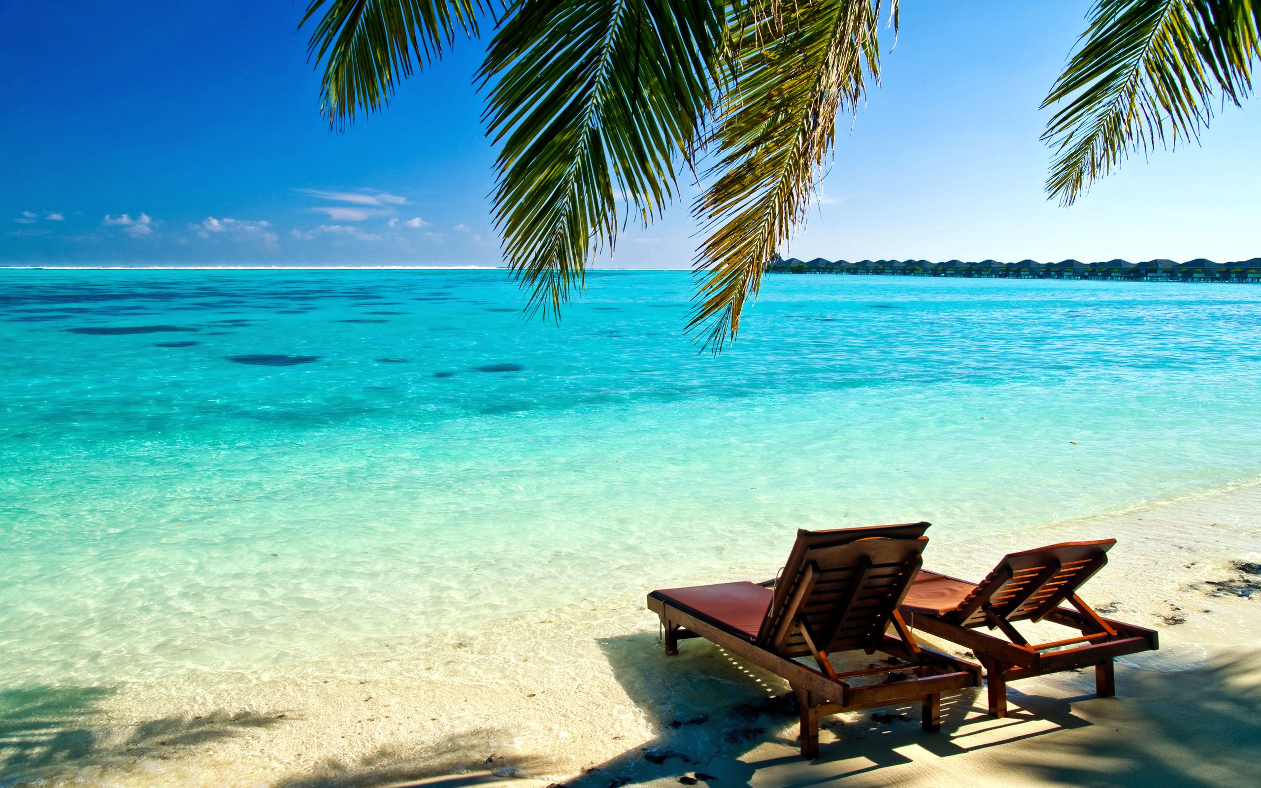 Sdraio spiaggia tropicale mare, 2560x1600 2K+, PC