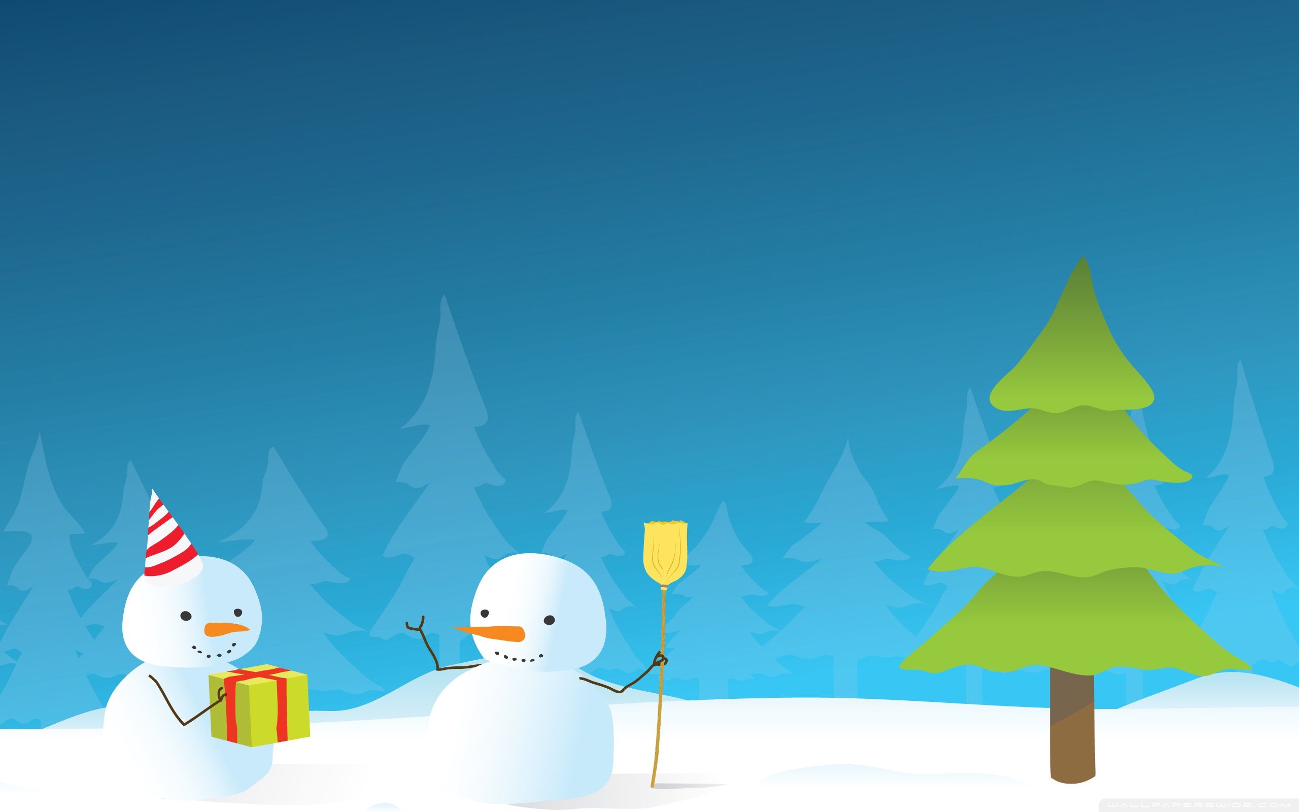 Pupazzi di neve regalo, 2560x1600 WQXGA, Desktop