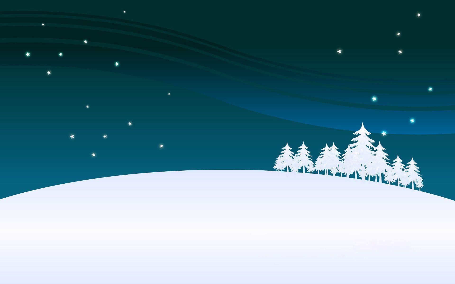Paesaggio invernale notturno con abeti, 1920x1200 Full HD+, iMac