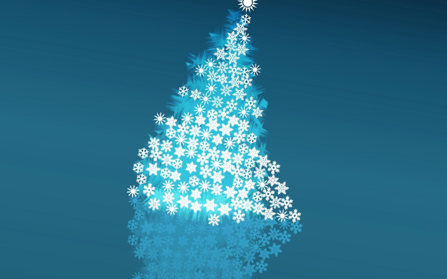 Albero di Natale fiocchi di neve, 1547x966 HD, Desktop