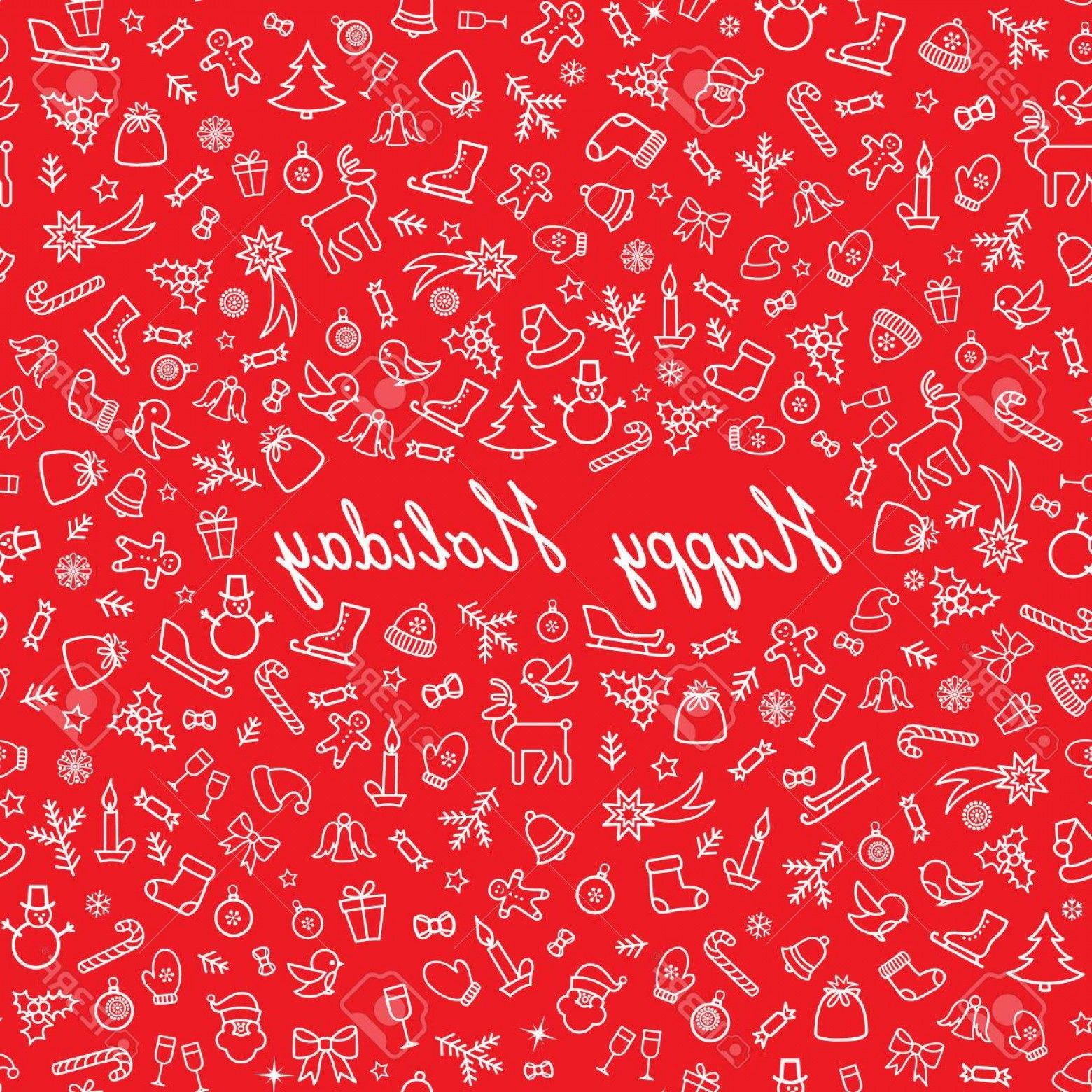 Icone natalizie rosse Happy Holidays, 1560x1560 720p, Laptop