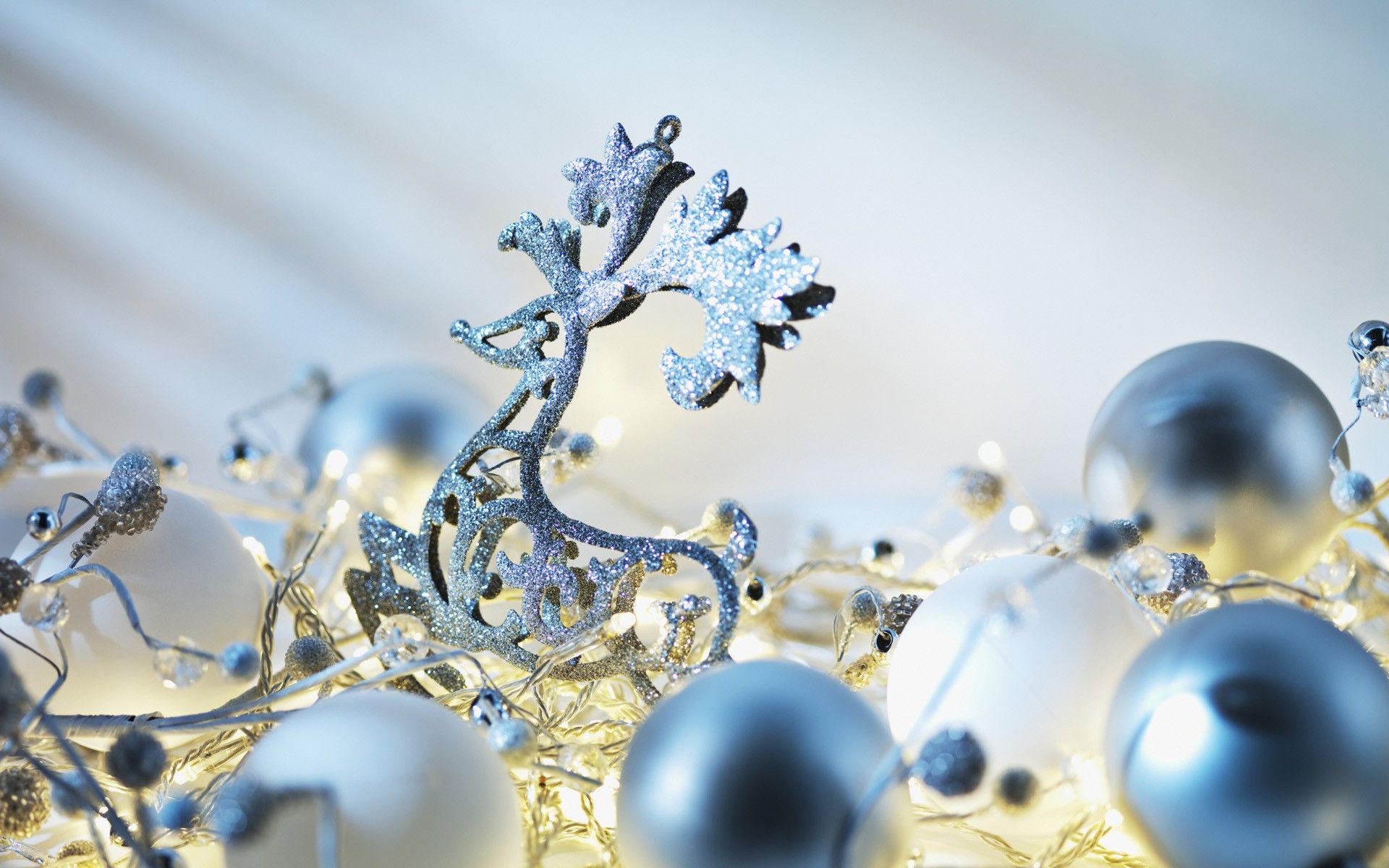decorazioni natalizie argento e blu, 1920x1200 Full HD+ WUXGA, Desktop