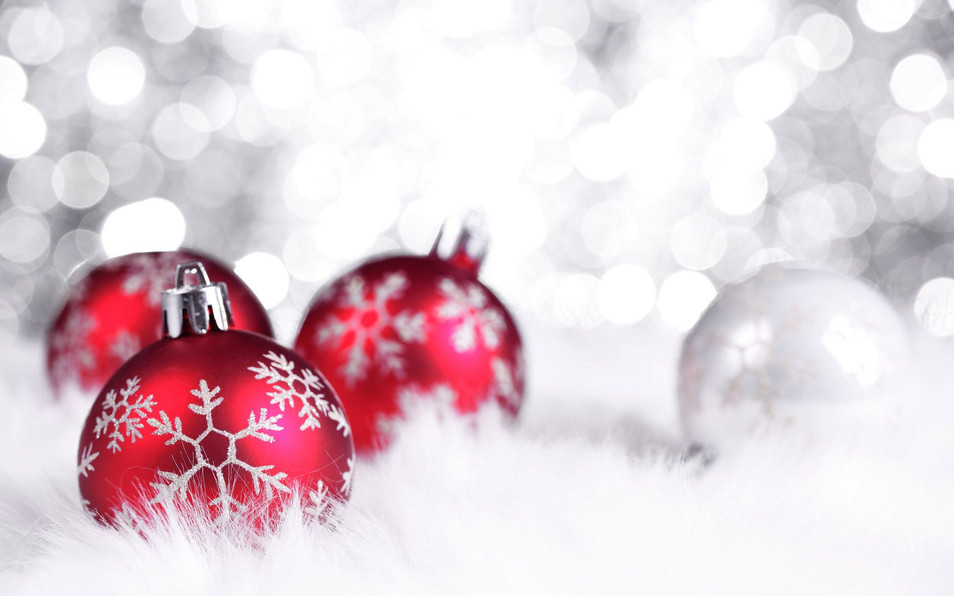 Palline di Natale rosse argento, 1920x1200 WUXGA, iMac
