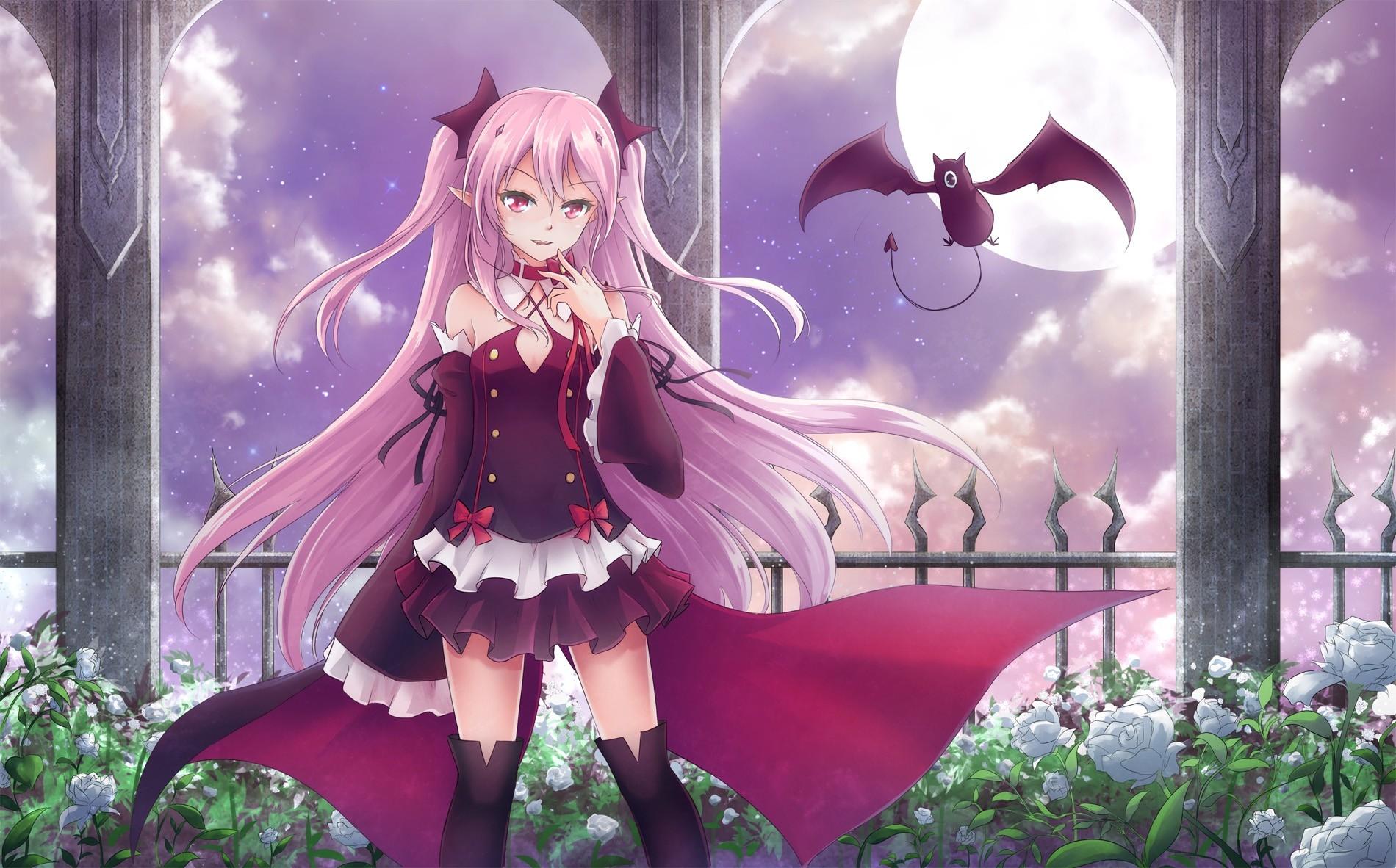 Vampira anime capelli rosa, 1900x1182 900p, Laptop