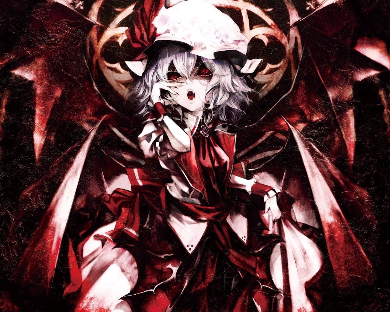 Vampira anime capelli argento, rosso, 1280x1024 720p, Lenovo Legion