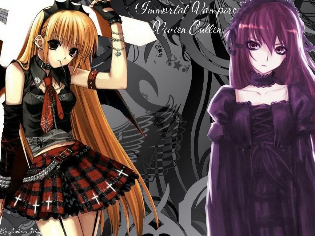 Ragazze anime vampiro gotiche, 1024x768 HD, Desktop