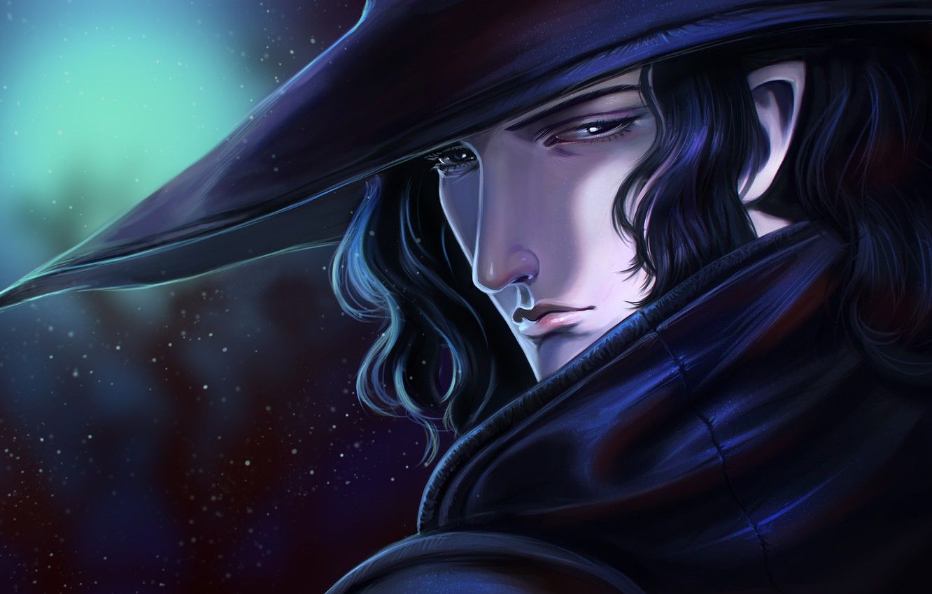 Vampire Hunter D, cappello, anime, 1332x850 HD, Desktop