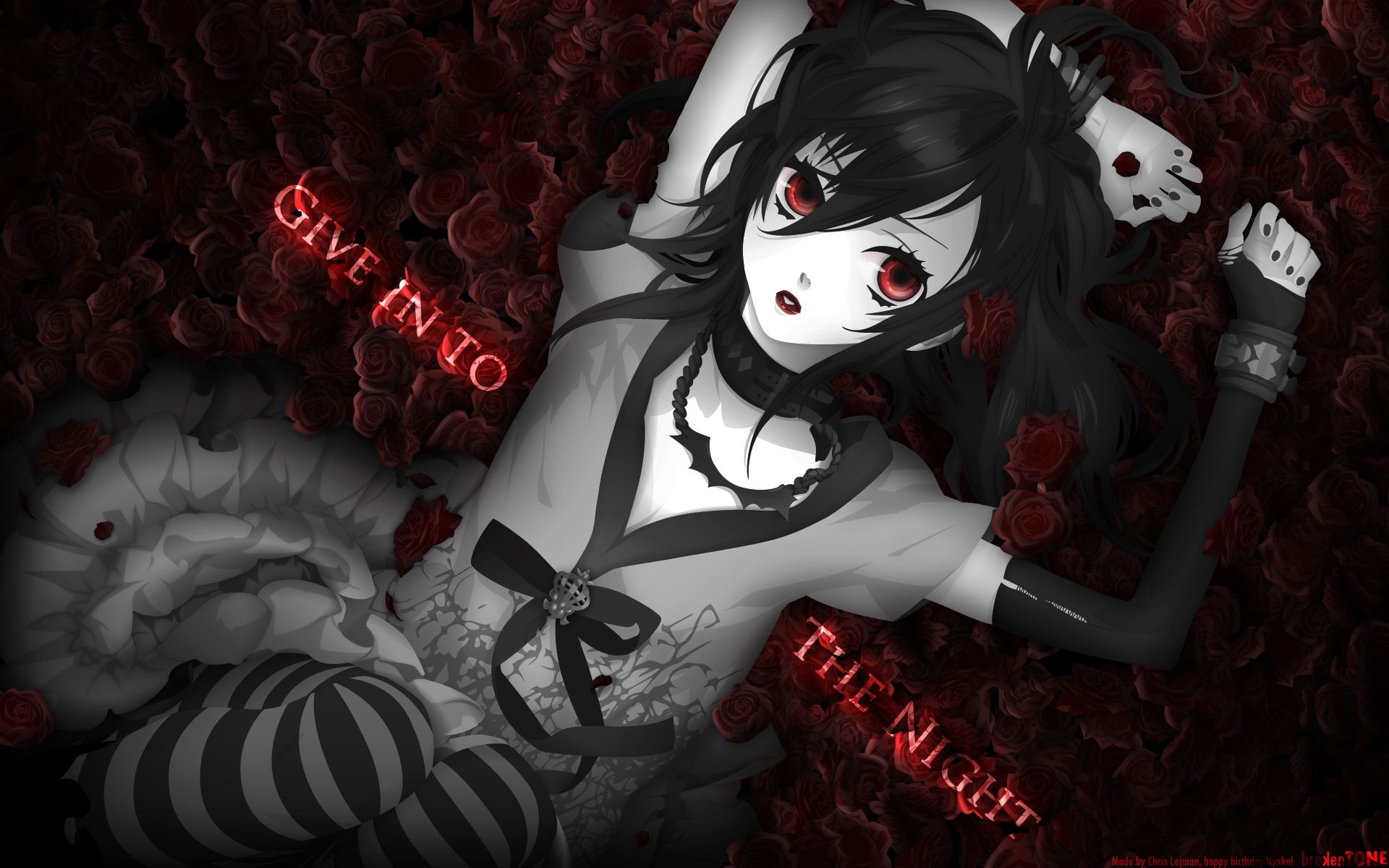 Ragazza anime gotica vampiro, 1920x1200 WUXGA, iMac