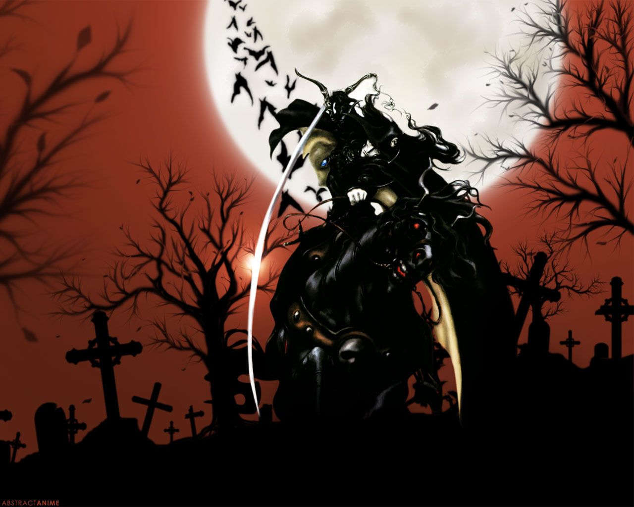 Vampiro anime cimitero luna, 1280x1024 720p, PC