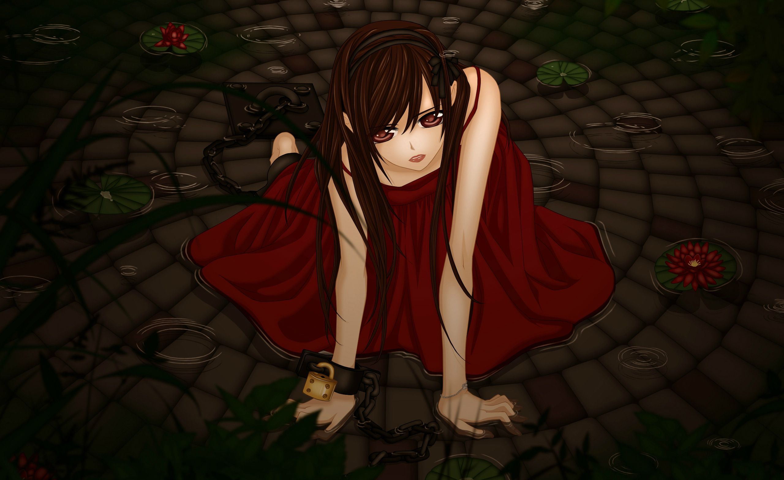 Vampire Knight, ragazza abito rosso, 2560x1567 1440p, Desktop