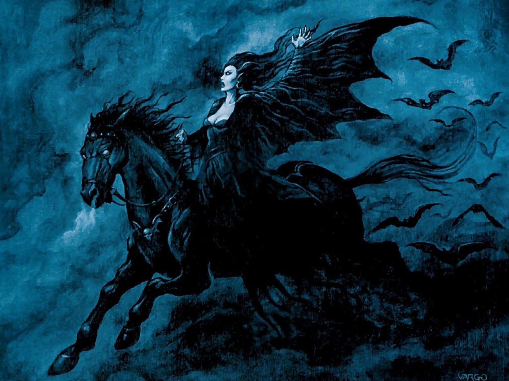 Vampira alata a cavallo, 1618x1213 900p, PC