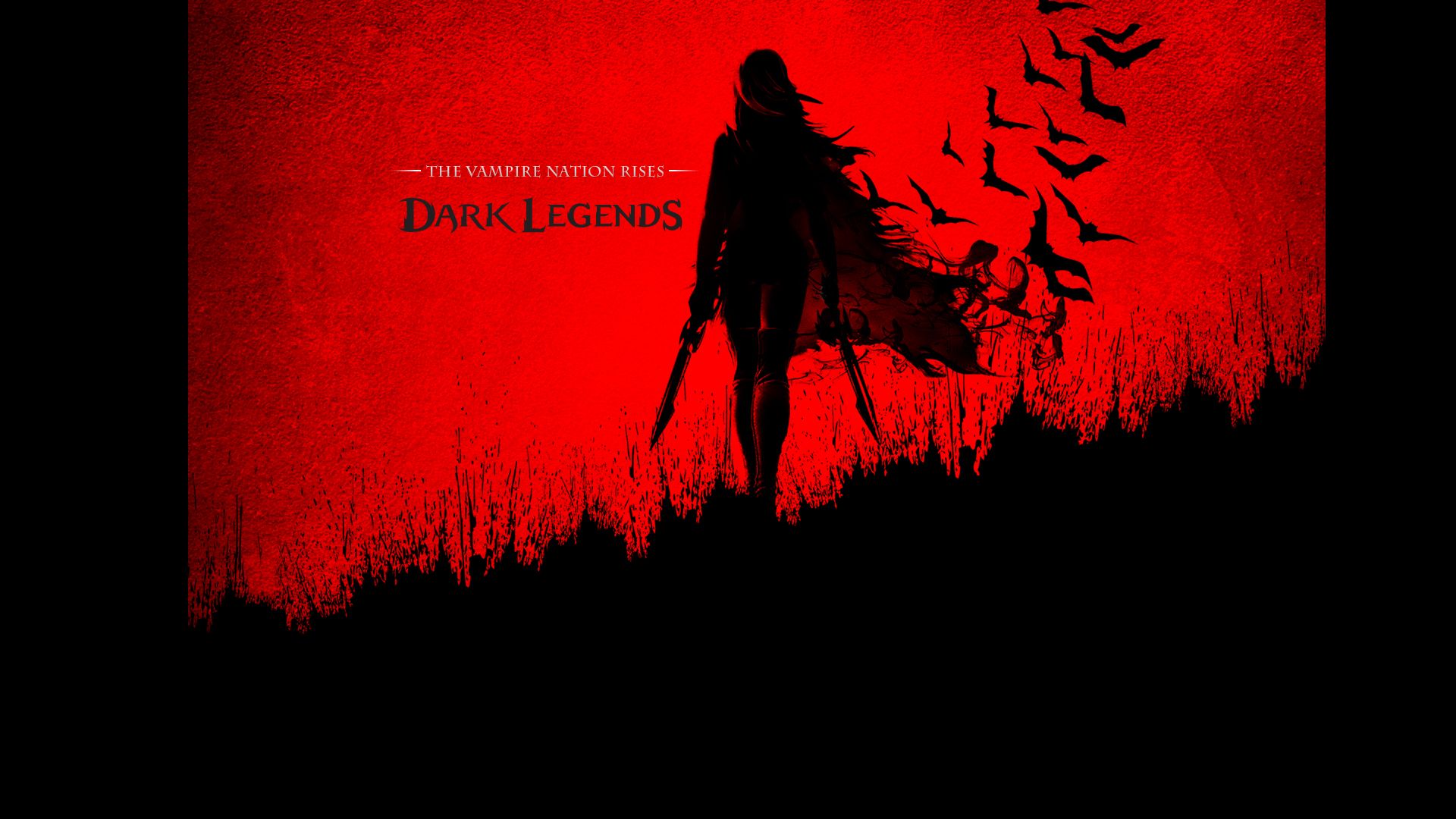 Silhouette vampiro sfondo rosso, 1920x1080 1080p, Laptop