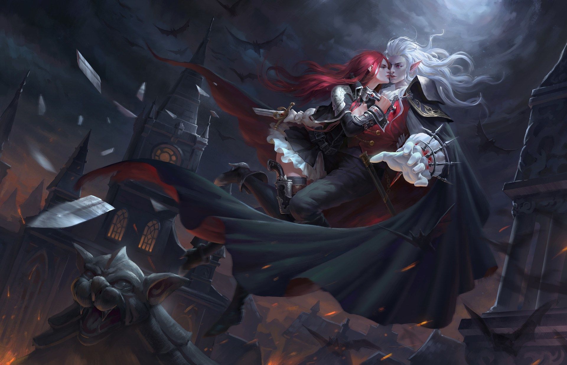 Vampiro capelli bianchi combattimento, 1920x1238 WUXGA, iMac